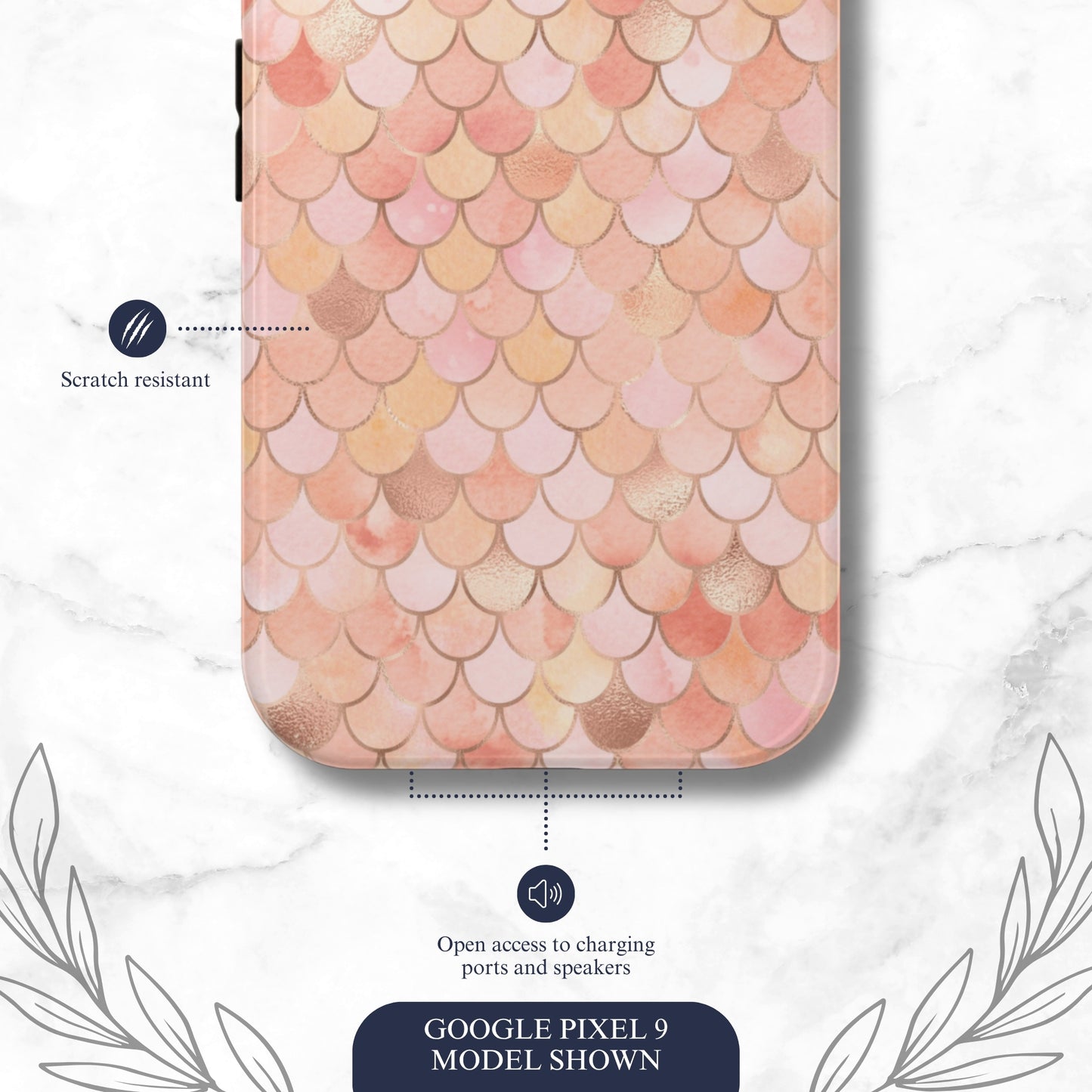 Mermaid Scales - Google Pixel Case Phone Case-aesthetic phone case-shockproof phone case-cute phone case-designer phone case-elegant phone case-luxury phone case-phone accessories-fashion accessory