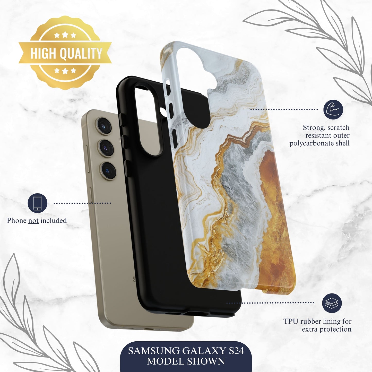 Snowgold - Samsung Galaxy Case Phone Case-aesthetic phone case-shockproof phone case-cute phone case-designer phone case-elegant phone case-luxury phone case-phone accessories-fashion accessory