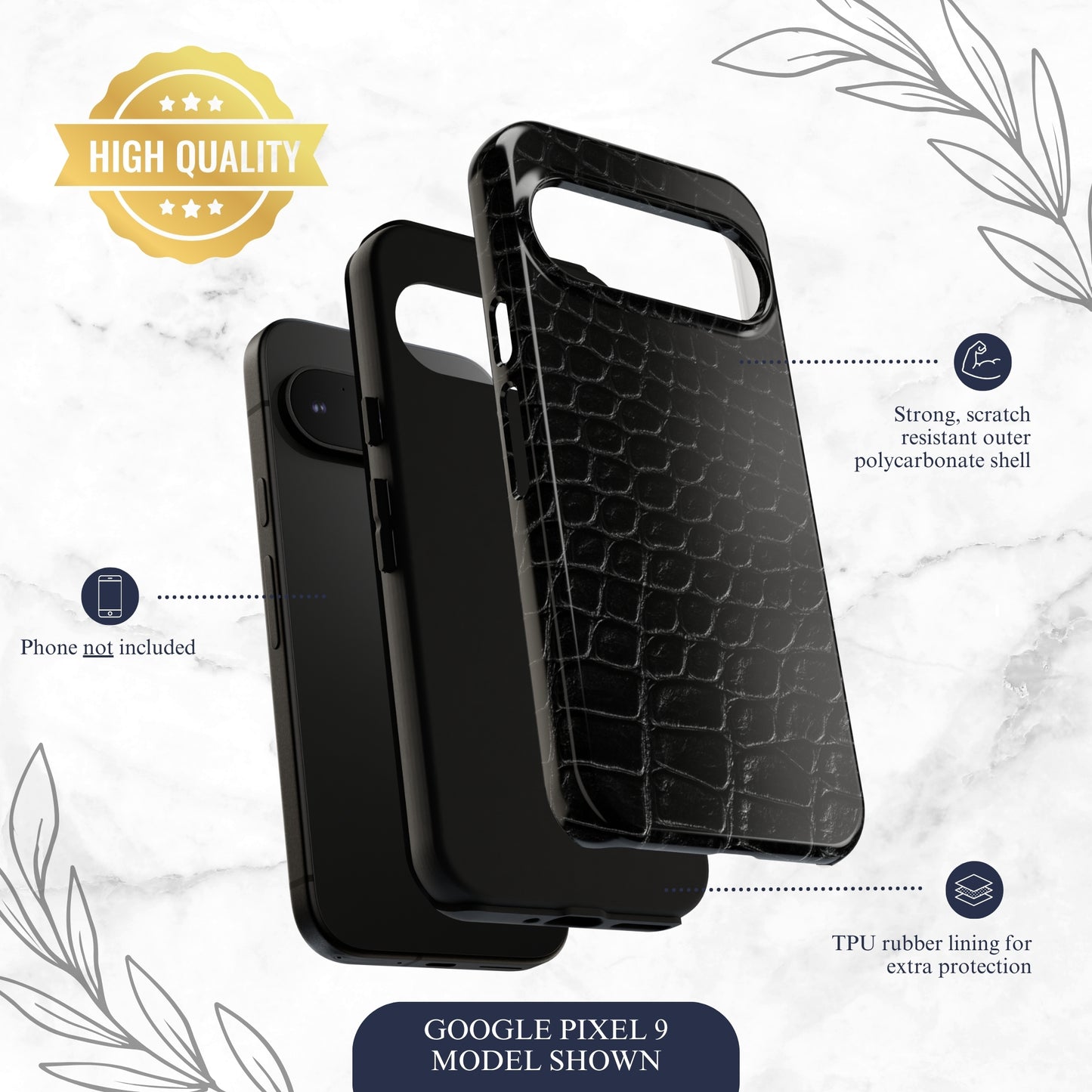 Black Viper - Google Pixel Case Phone Case-aesthetic phone case-shockproof phone case-cute phone case-designer phone case-elegant phone case-luxury phone case-phone accessories-fashion accessory