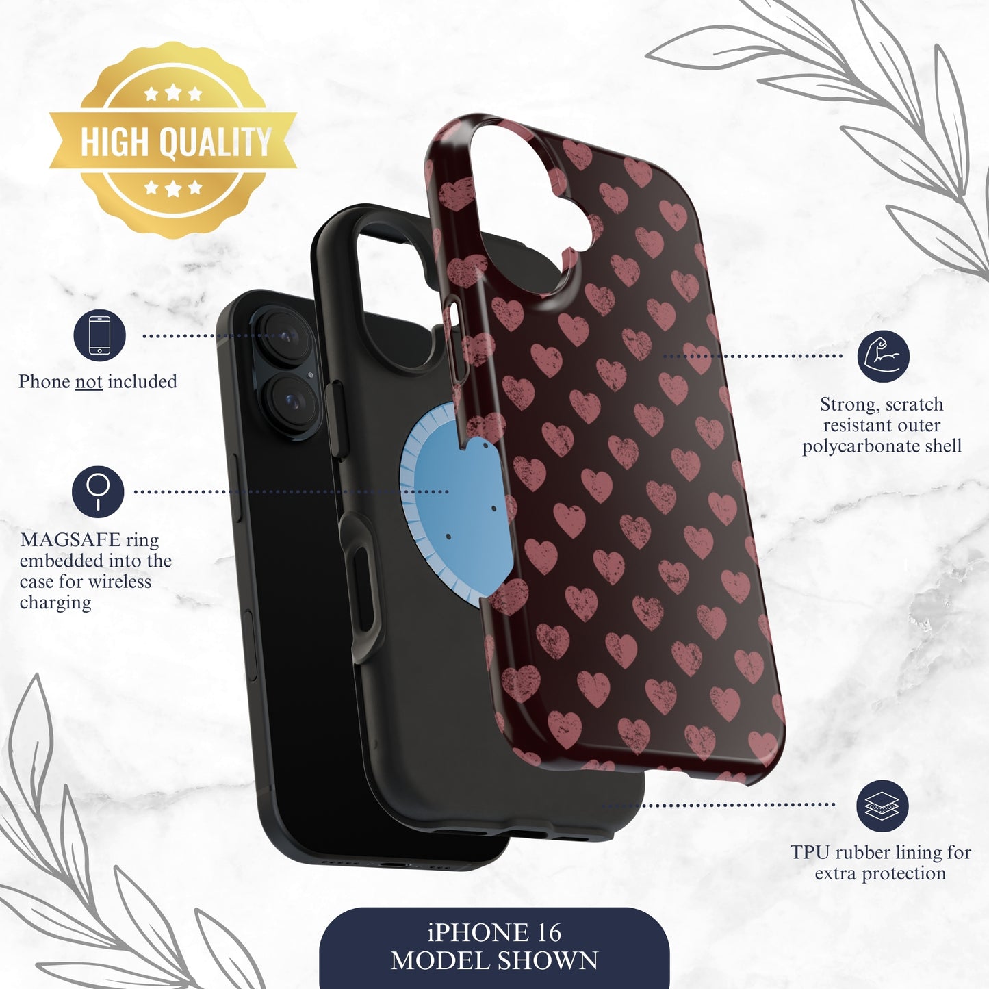 Velvet Vow - Magsafe iPhone Case Phone Case-aesthetic phone case-shockproof phone case-cute phone case-designer phone case-elegant phone case-luxury phone case-phone accessories-fashion accessory