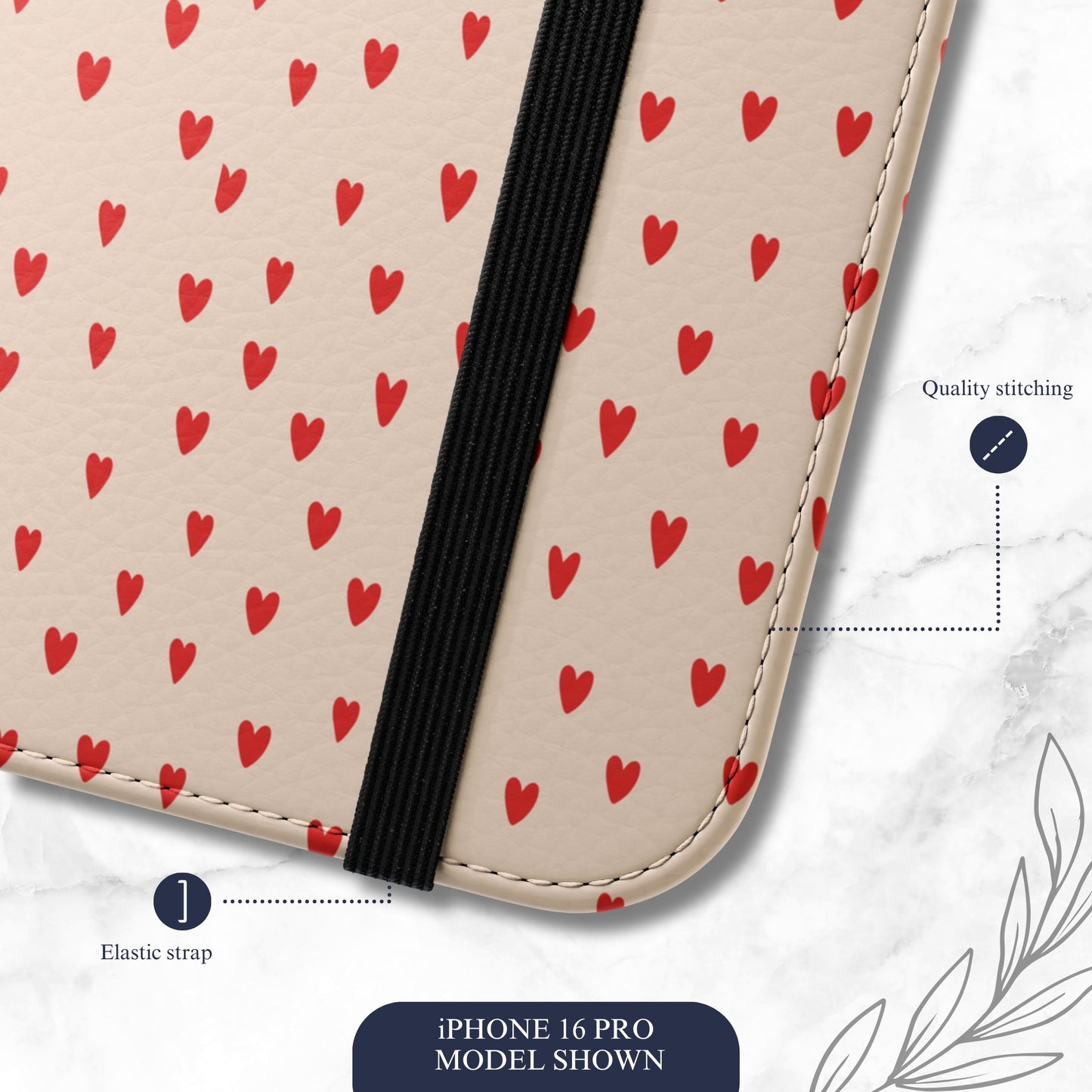 Secret Admirer - iPhone Flip Case Wallet, Leather Folio Case Phone Case-aesthetic phone case-shockproof phone case-cute phone case-designer phone case-elegant phone case-luxury phone case-phone accessories-fashion accessory