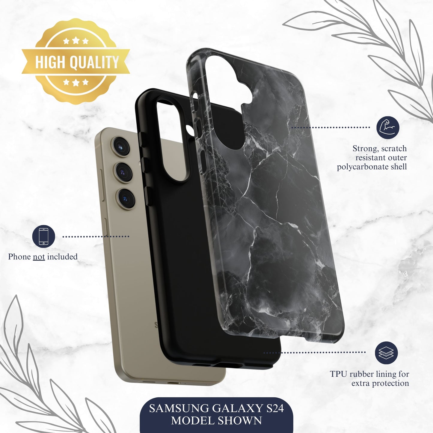Obsidian - Samsung Galaxy Case Phone Case-aesthetic phone case-shockproof phone case-cute phone case-designer phone case-elegant phone case-luxury phone case-phone accessories-fashion accessory