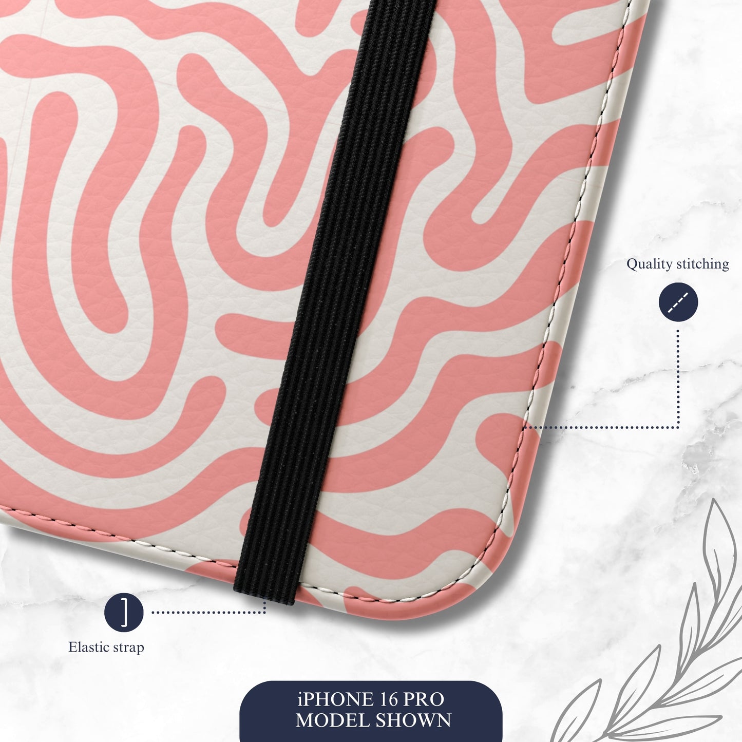 Strawberry Sundae - iPhone Flip Case Wallet, Leather Folio Case Phone Case-aesthetic phone case-shockproof phone case-cute phone case-designer phone case-elegant phone case-luxury phone case-phone accessories-fashion accessory