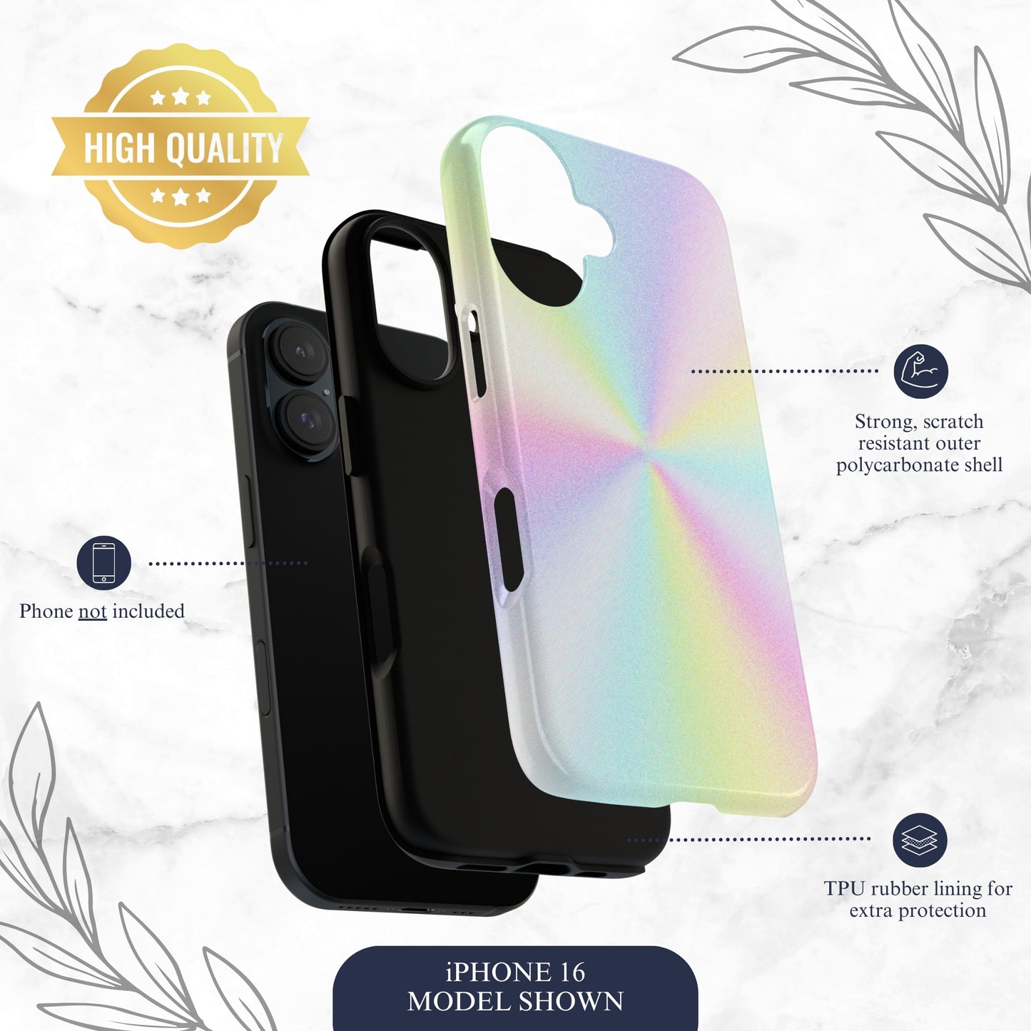 Rainbow Prism - iPhone Case Phone Case-aesthetic phone case-shockproof phone case-cute phone case-designer phone case-elegant phone case-luxury phone case-phone accessories-fashion accessory