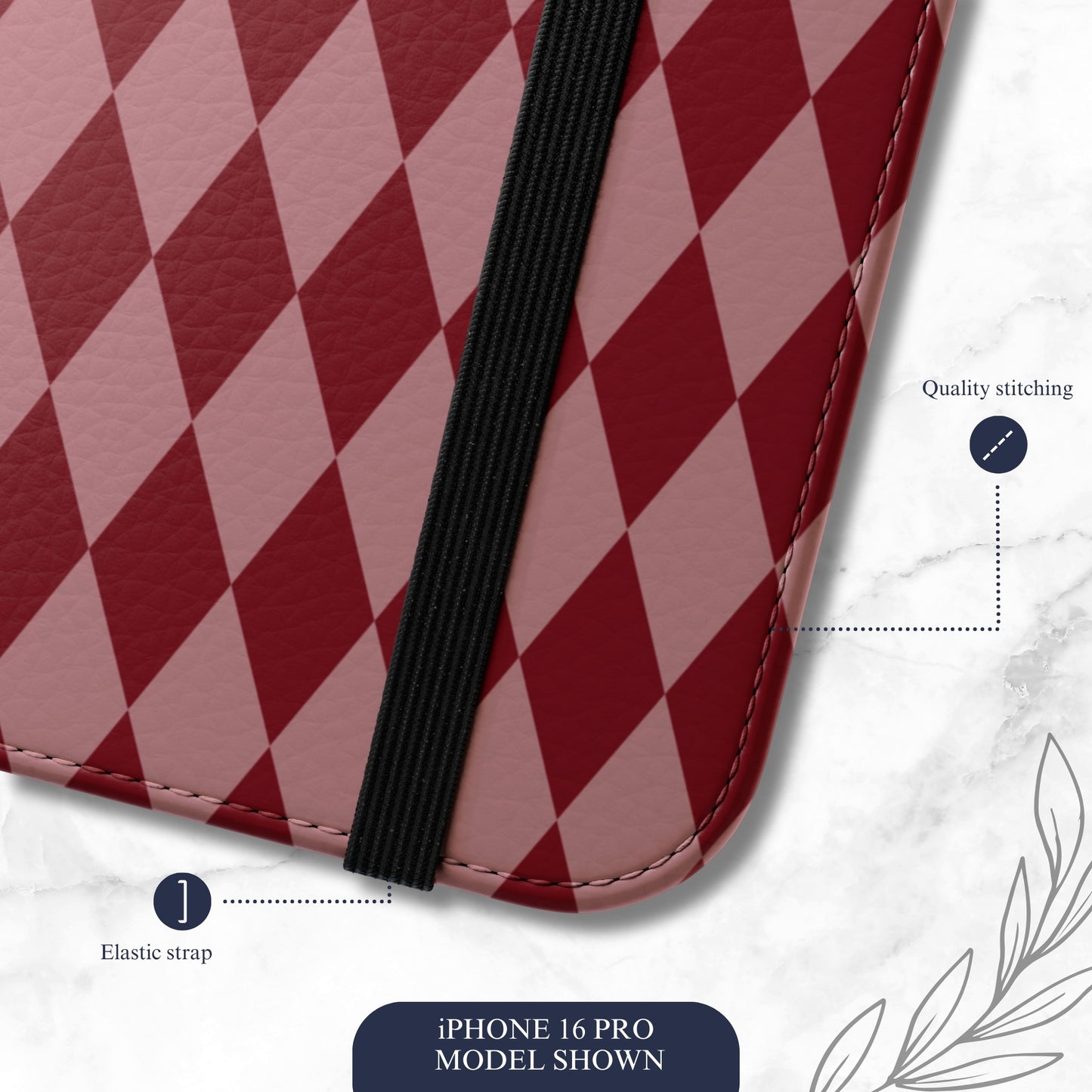Cherry Jester - iPhone Flip Case Wallet, Leather Folio Case Phone Case-aesthetic phone case-shockproof phone case-cute phone case-designer phone case-elegant phone case-luxury phone case-phone accessories-fashion accessory