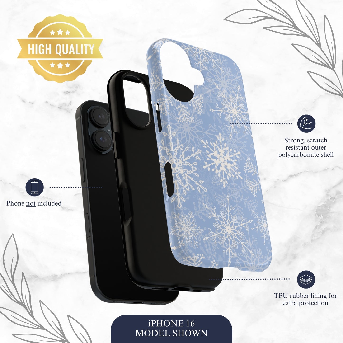 Winter Kiss - iPhone Case Phone Case-aesthetic phone case-shockproof phone case-cute phone case-designer phone case-elegant phone case-luxury phone case-phone accessories-fashion accessory