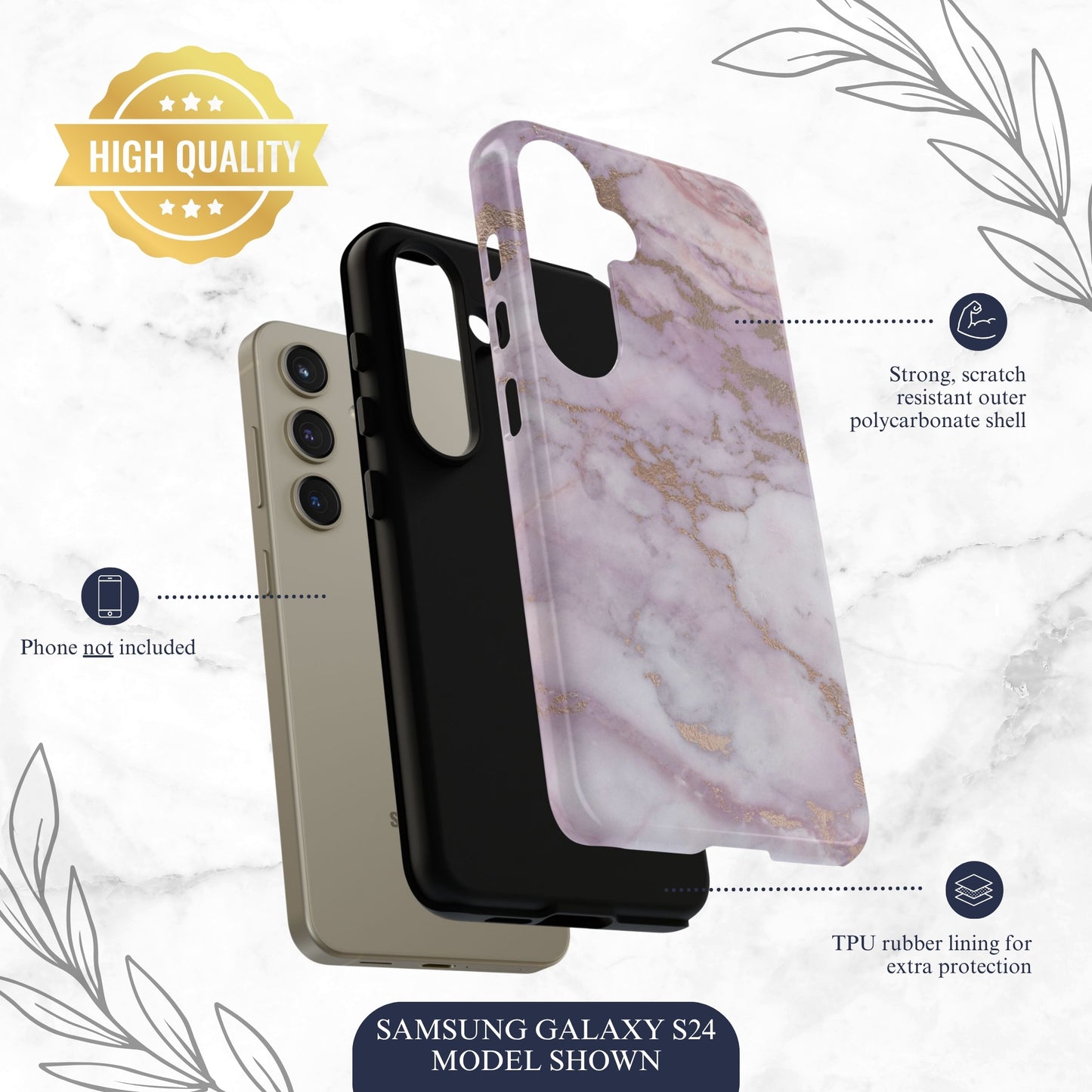 Luna Quartz - Samsung Galaxy Case Phone Case-aesthetic phone case-shockproof phone case-cute phone case-designer phone case-elegant phone case-luxury phone case-phone accessories-fashion accessory