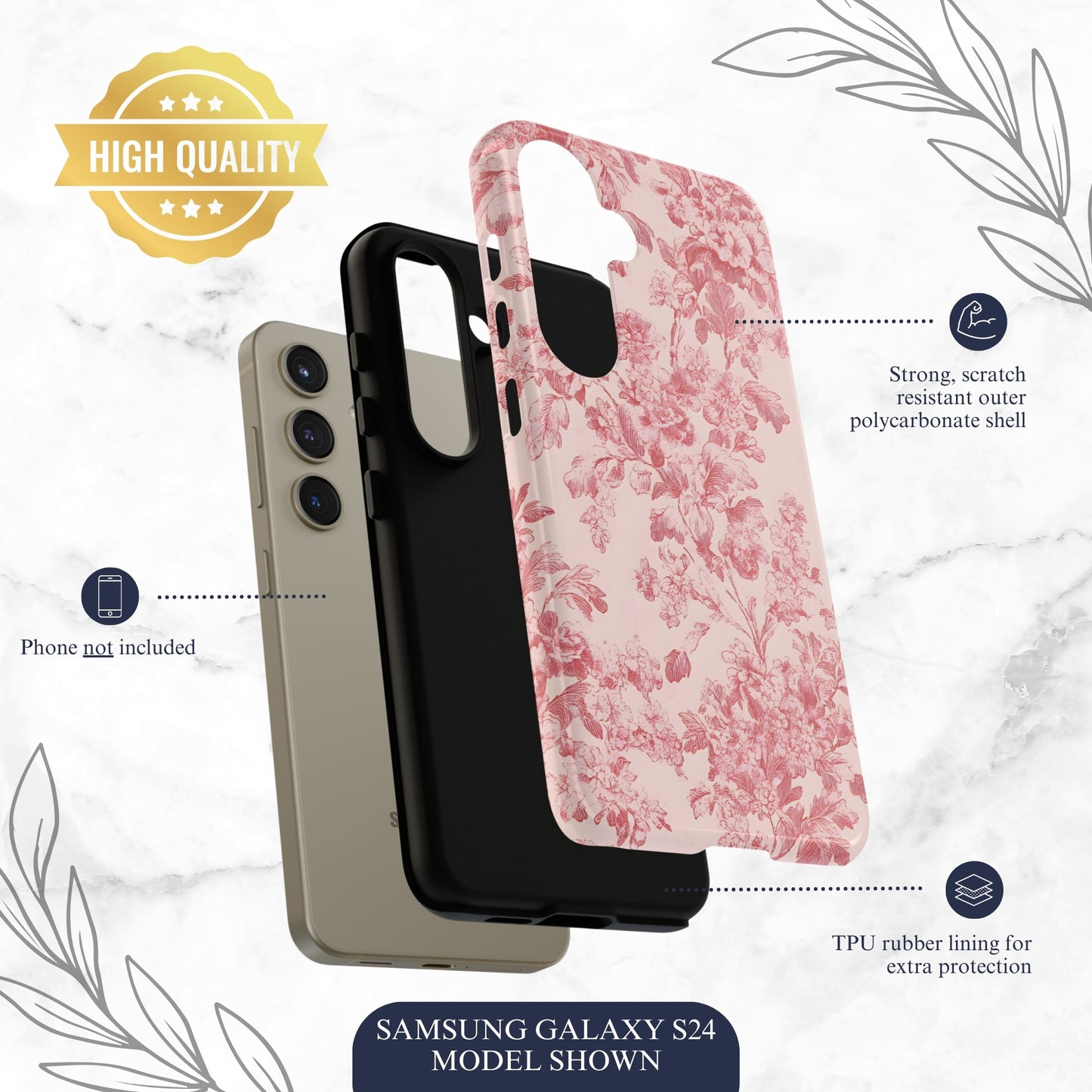 Ballet Toile - Samsung Galaxy Case Phone Case-aesthetic phone case-shockproof phone case-cute phone case-designer phone case-elegant phone case-luxury phone case-phone accessories-fashion accessory