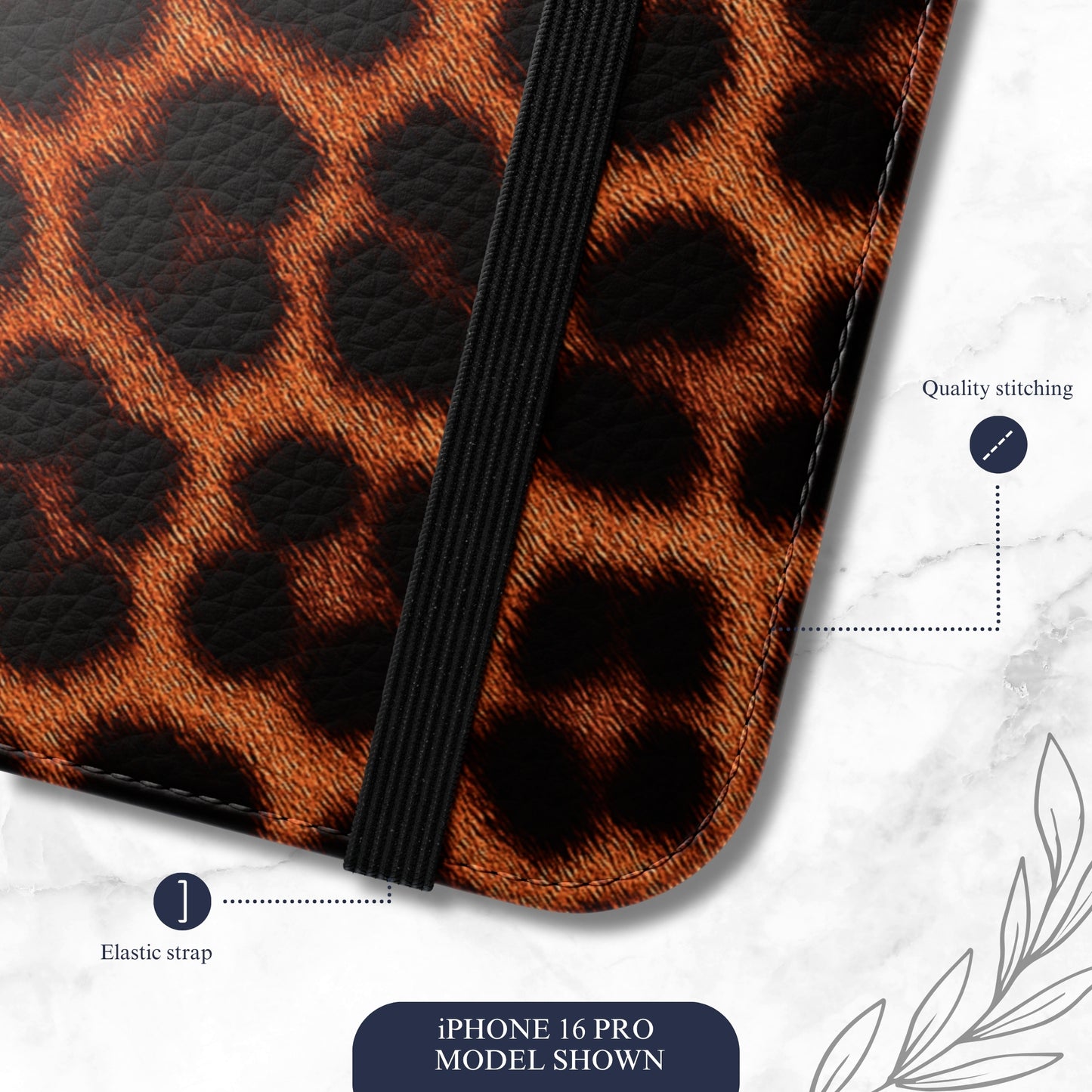 Animal Allure - iPhone Flip Case Wallet, Leather Folio Case Phone Case-aesthetic phone case-shockproof phone case-cute phone case-designer phone case-elegant phone case-luxury phone case-phone accessories-fashion accessory