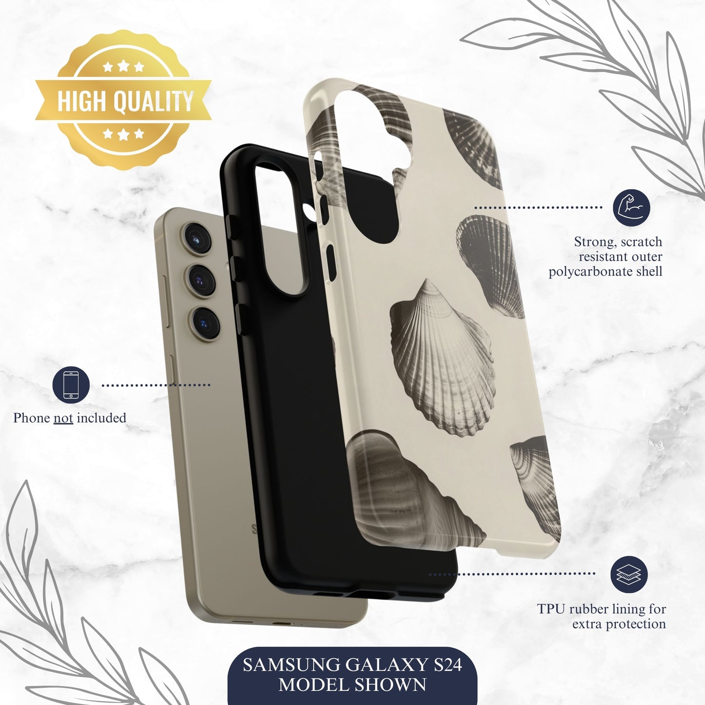 Ocean Whisper - Samsung Galaxy Case Phone Case-aesthetic phone case-shockproof phone case-cute phone case-designer phone case-elegant phone case-luxury phone case-phone accessories-fashion accessory