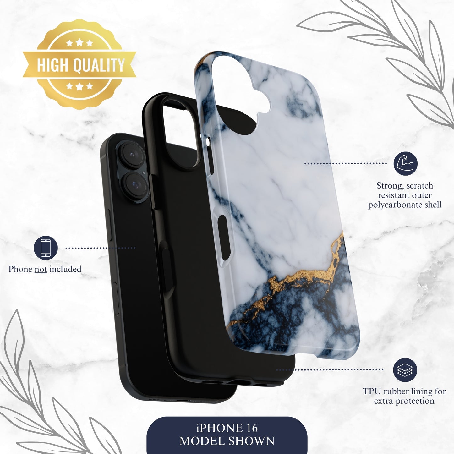 Azure Alloy - iPhone Case Phone Case-aesthetic phone case-shockproof phone case-cute phone case-designer phone case-elegant phone case-luxury phone case-phone accessories-fashion accessory