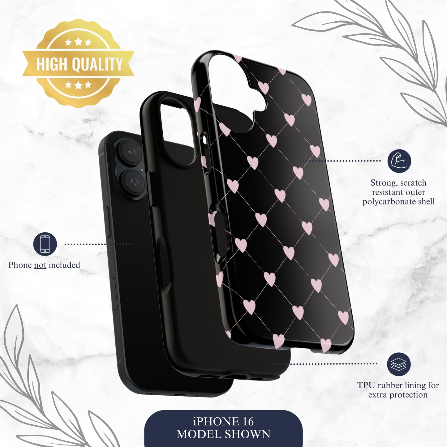 Dark Romance - iPhone Case Phone Case-aesthetic phone case-shockproof phone case-cute phone case-designer phone case-elegant phone case-luxury phone case-phone accessories-fashion accessory