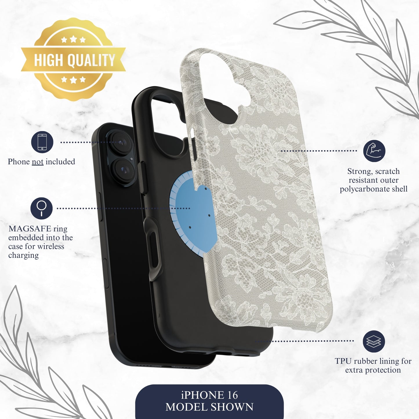 Wedding Day - Magsafe iPhone Case Phone Case-aesthetic phone case-shockproof phone case-cute phone case-designer phone case-elegant phone case-luxury phone case-phone accessories-fashion accessory