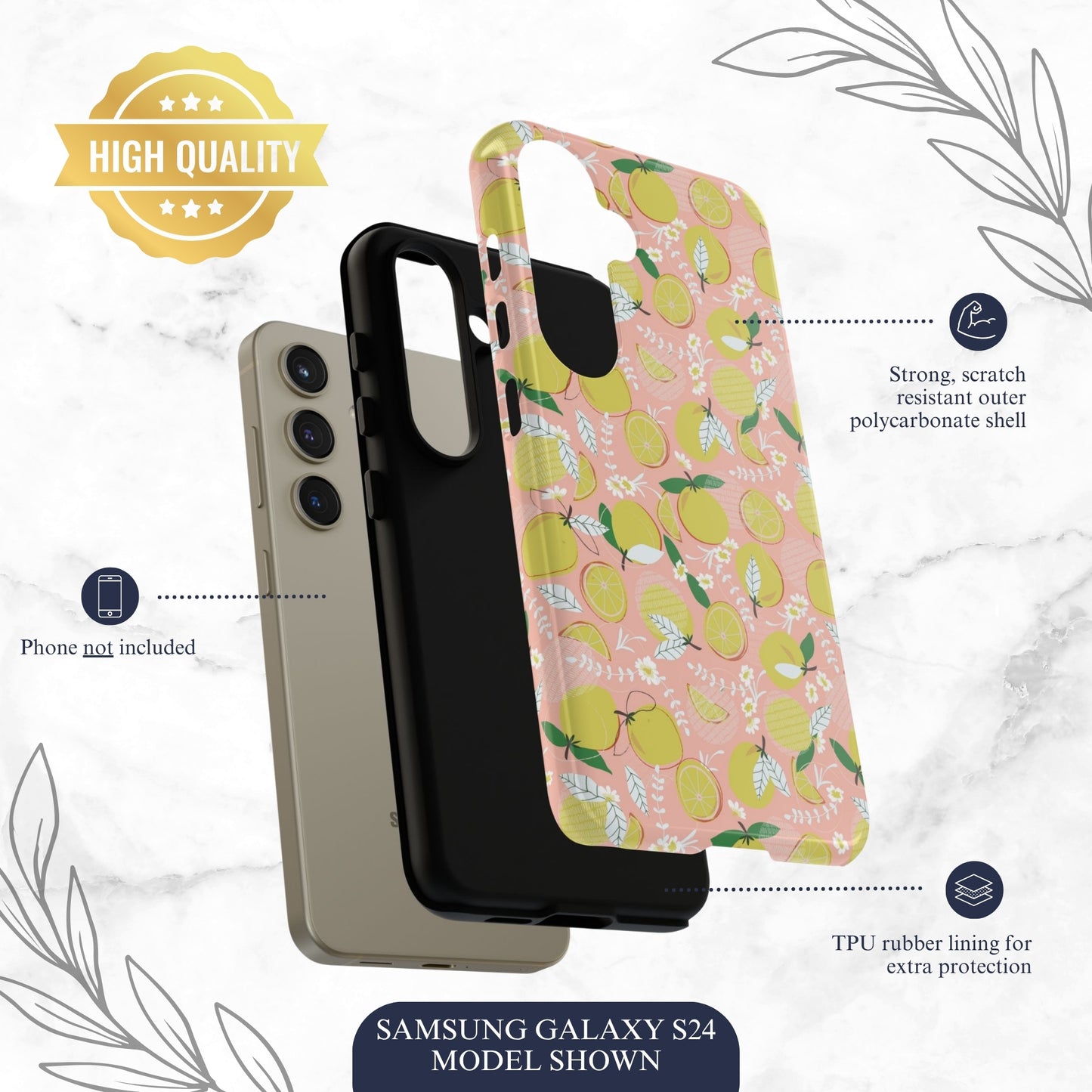 Pink Lemonade - Samsung Galaxy Case Phone Case-aesthetic phone case-shockproof phone case-cute phone case-designer phone case-elegant phone case-luxury phone case-phone accessories-fashion accessory