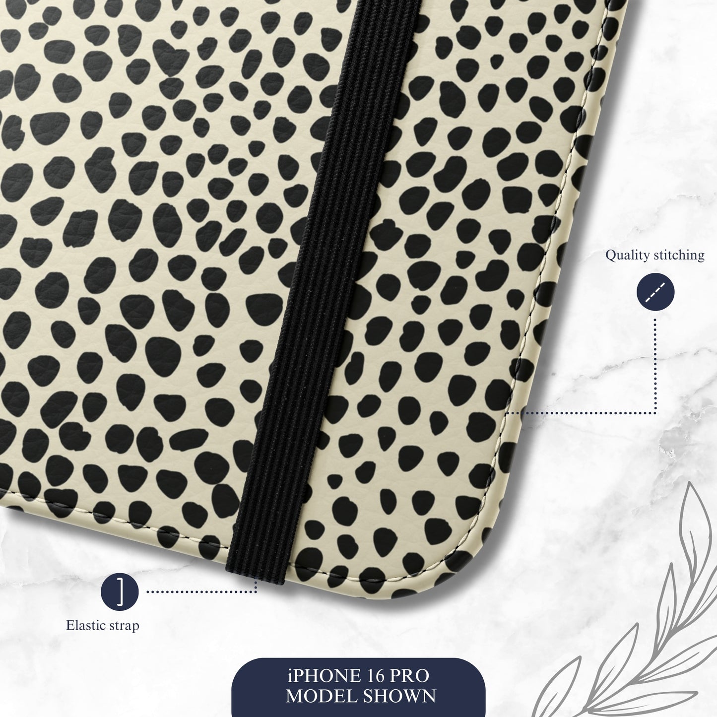 Vanilla Mocha - iPhone Flip Case Wallet, Leather Folio Case Phone Case-aesthetic phone case-shockproof phone case-cute phone case-designer phone case-elegant phone case-luxury phone case-phone accessories-fashion accessory