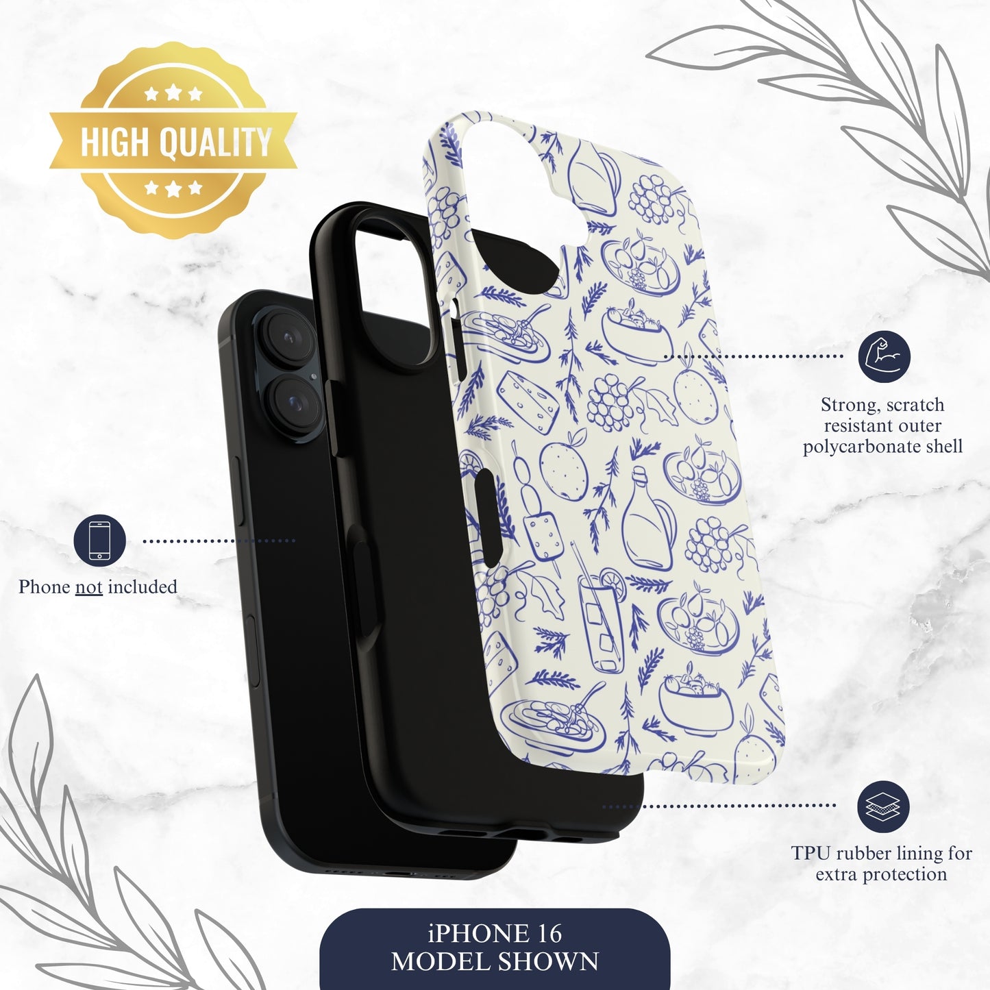 Foodie - iPhone Case Phone Case-aesthetic phone case-shockproof phone case-cute phone case-designer phone case-elegant phone case-luxury phone case-phone accessories-fashion accessory