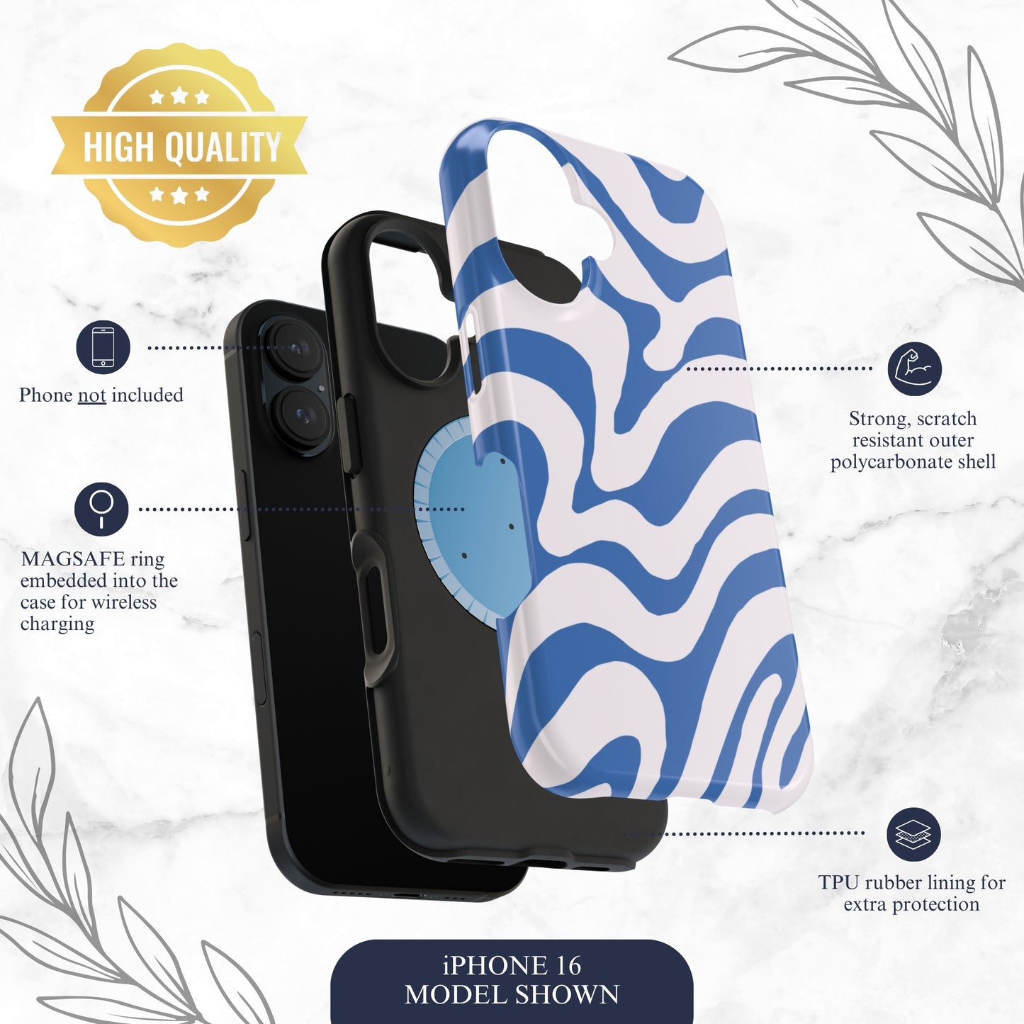 Wave Rider - Magsafe iPhone Case Phone Case-aesthetic phone case-shockproof phone case-cute phone case-designer phone case-elegant phone case-luxury phone case-phone accessories-fashion accessory