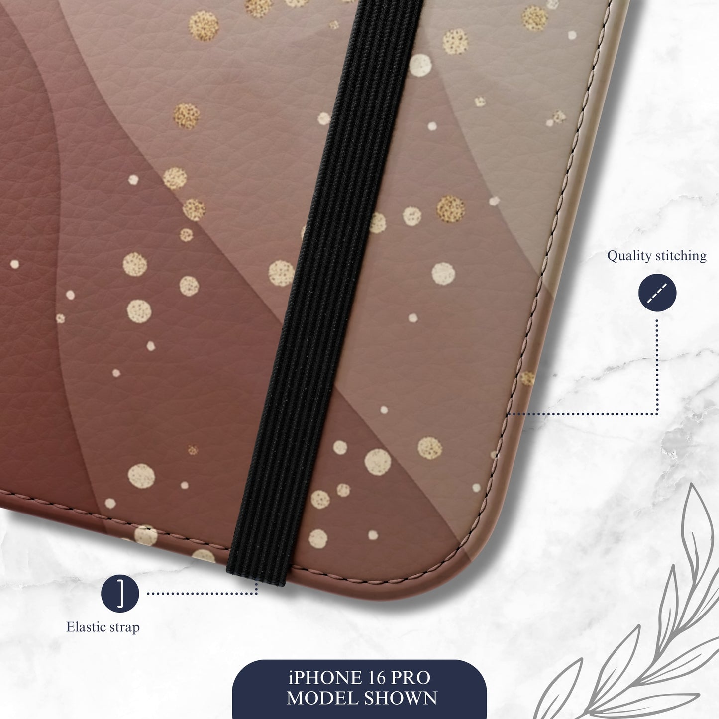 Mirage - iPhone Flip Case Wallet, Leather Folio Case Phone Case-aesthetic phone case-shockproof phone case-cute phone case-designer phone case-elegant phone case-luxury phone case-phone accessories-fashion accessory