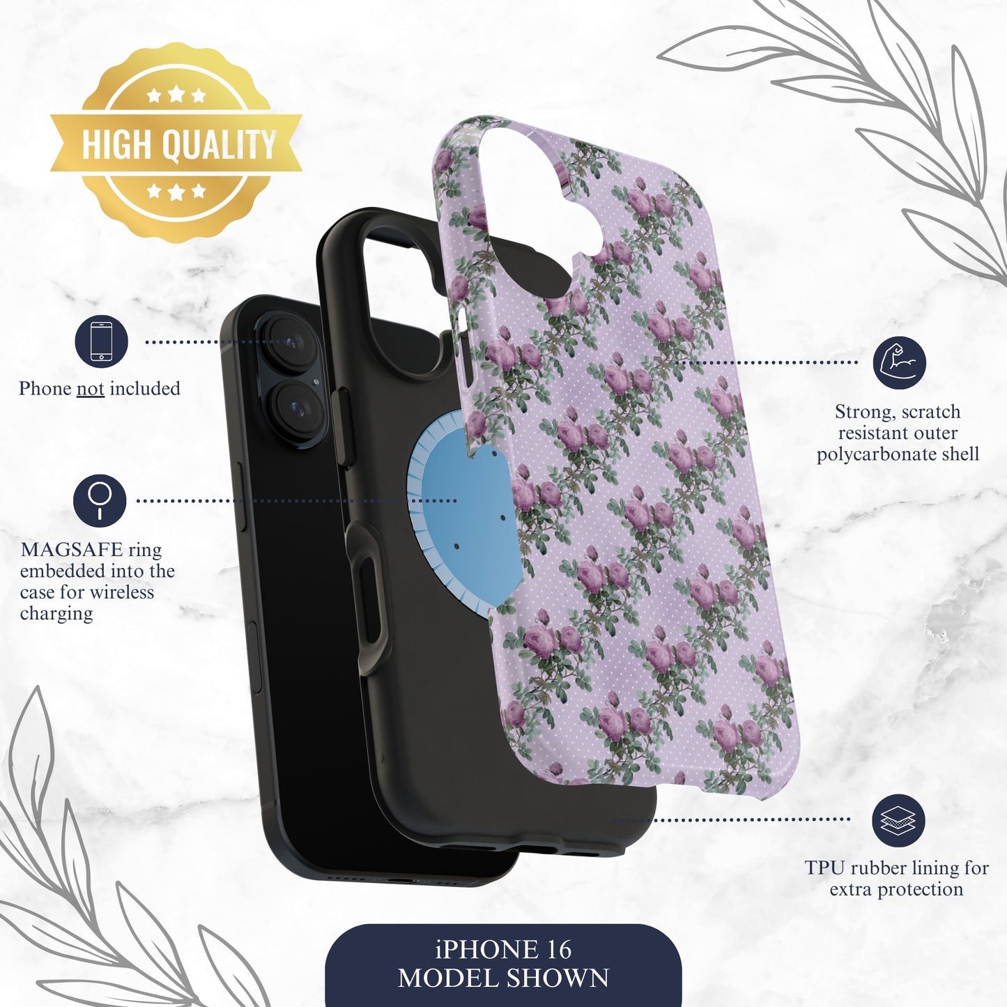 Just Because - Magsafe iPhone Case Phone Case-aesthetic phone case-shockproof phone case-cute phone case-designer phone case-elegant phone case-luxury phone case-phone accessories-fashion accessory