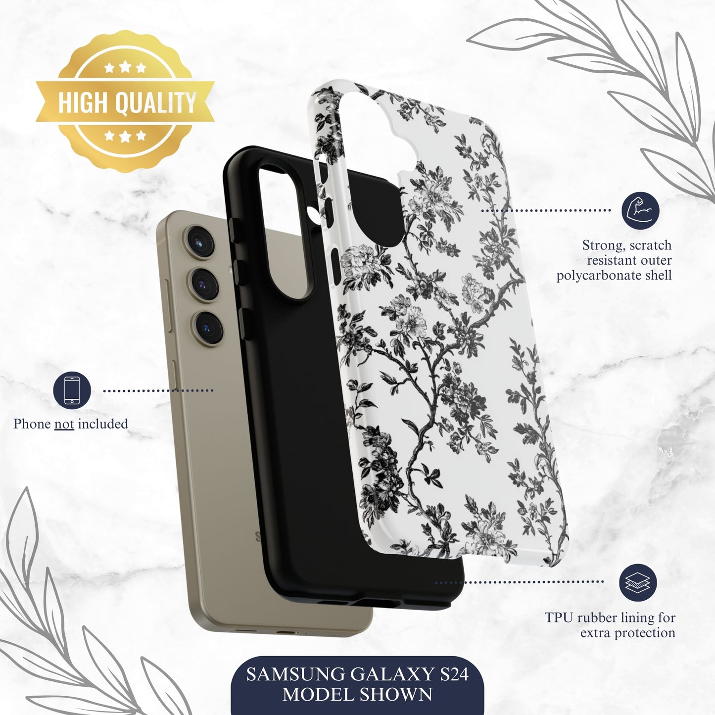 Adorned Toile - Samsung Galaxy Case Phone Case-aesthetic phone case-shockproof phone case-cute phone case-designer phone case-elegant phone case-luxury phone case-phone accessories-fashion accessory