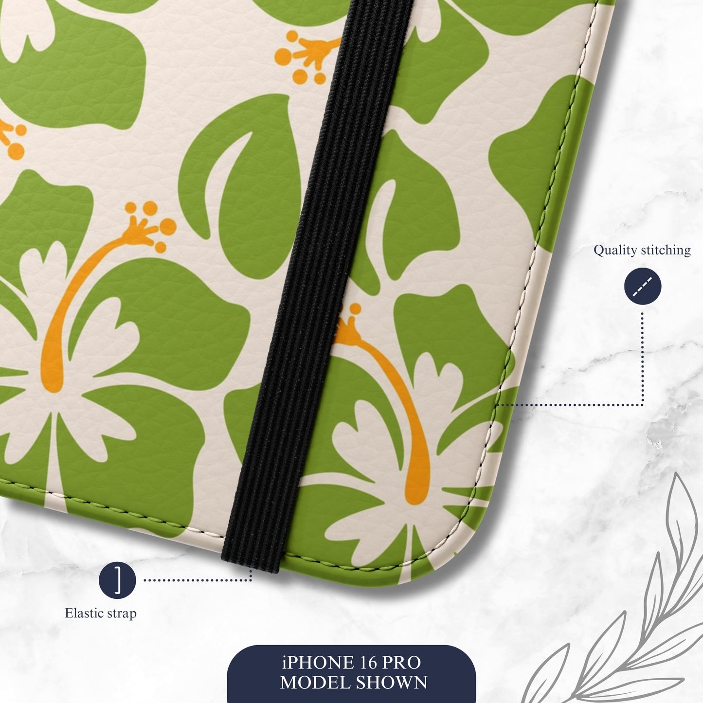 Blossom Bay - iPhone Flip Case Wallet, Leather Folio Case Phone Case-aesthetic phone case-shockproof phone case-cute phone case-designer phone case-elegant phone case-luxury phone case-phone accessories-fashion accessory