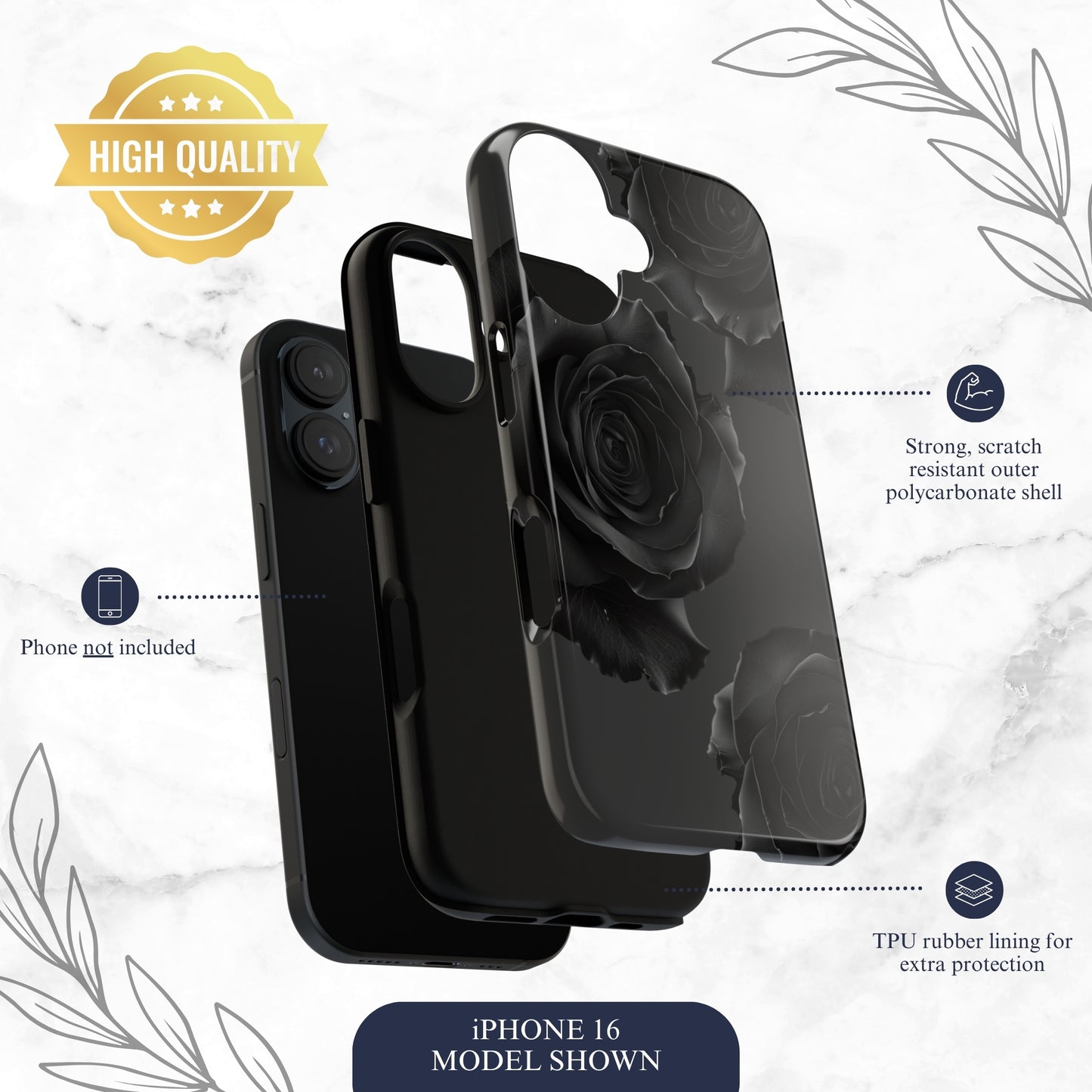 Dark Mystery - iPhone Case Phone Case-aesthetic phone case-shockproof phone case-cute phone case-designer phone case-elegant phone case-luxury phone case-phone accessories-fashion accessory