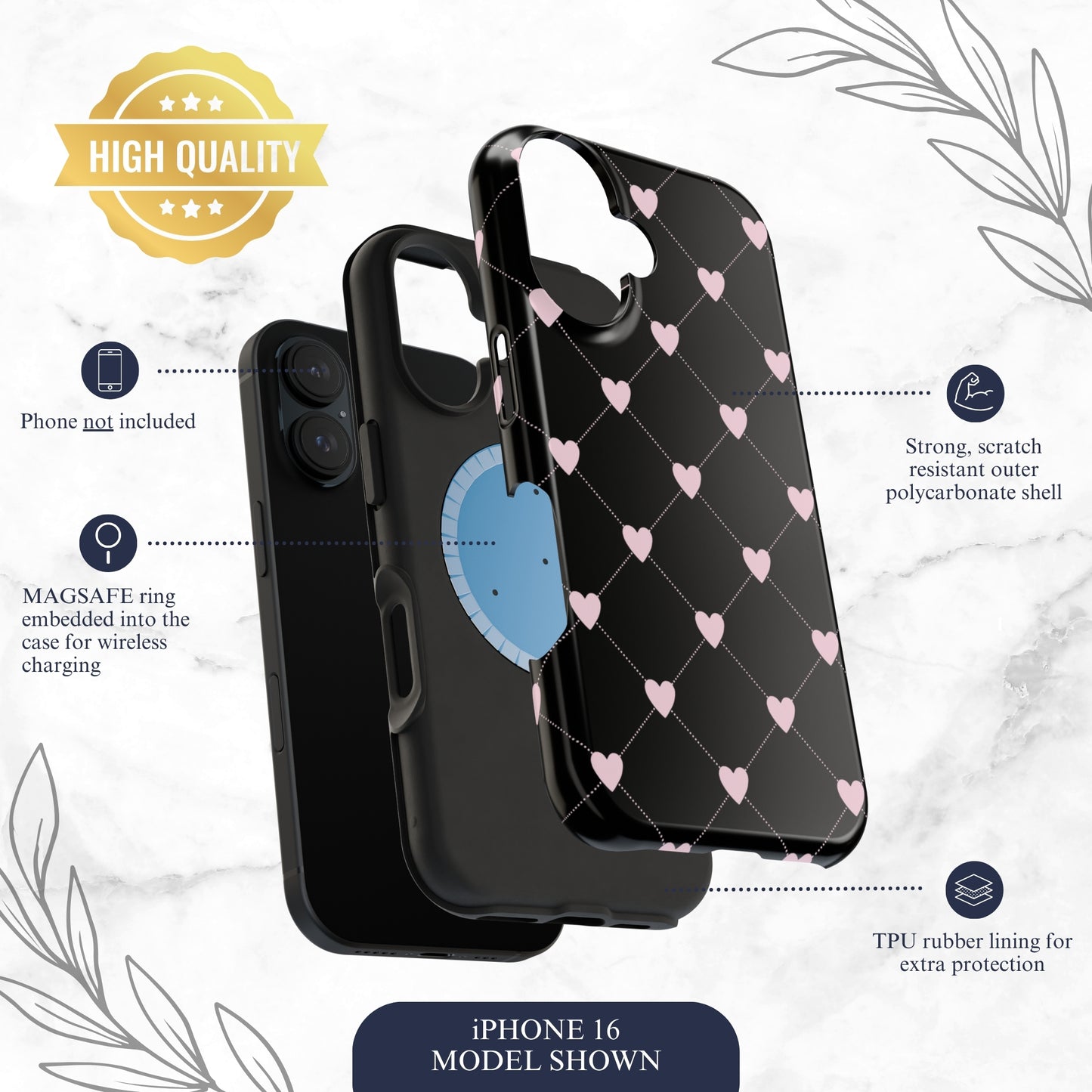 Dark Romance - Magsafe iPhone Case Phone Case-aesthetic phone case-shockproof phone case-cute phone case-designer phone case-elegant phone case-luxury phone case-phone accessories-fashion accessory