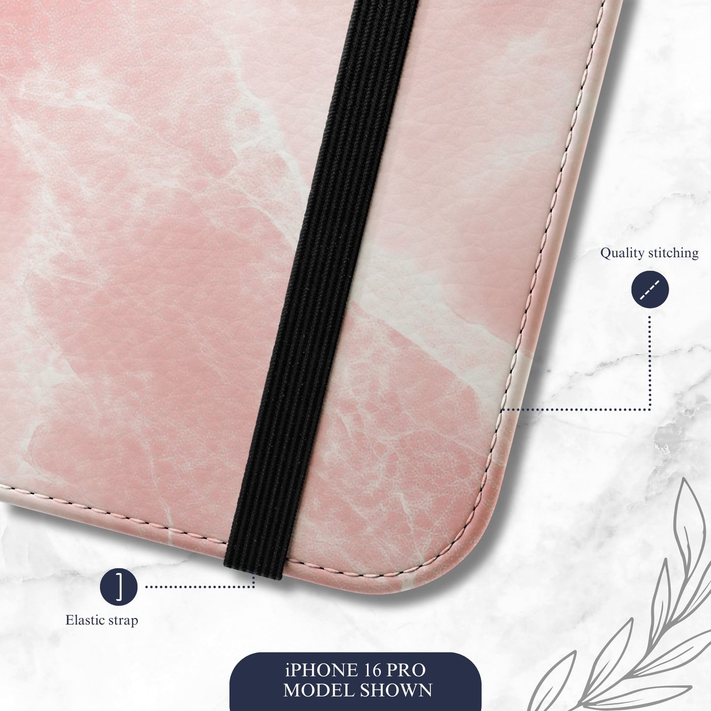 Rosy Gossip - iPhone Flip Case Wallet, Leather Folio Case Phone Case-aesthetic phone case-shockproof phone case-cute phone case-designer phone case-elegant phone case-luxury phone case-phone accessories-fashion accessory