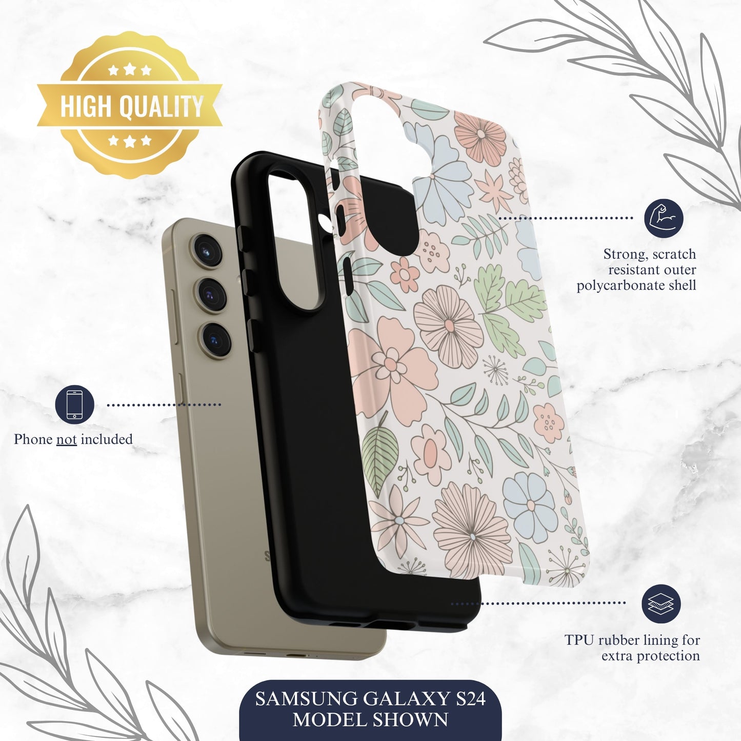 Garden Meadow - Samsung Galaxy Case Phone Case-aesthetic phone case-shockproof phone case-cute phone case-designer phone case-elegant phone case-luxury phone case-phone accessories-fashion accessory