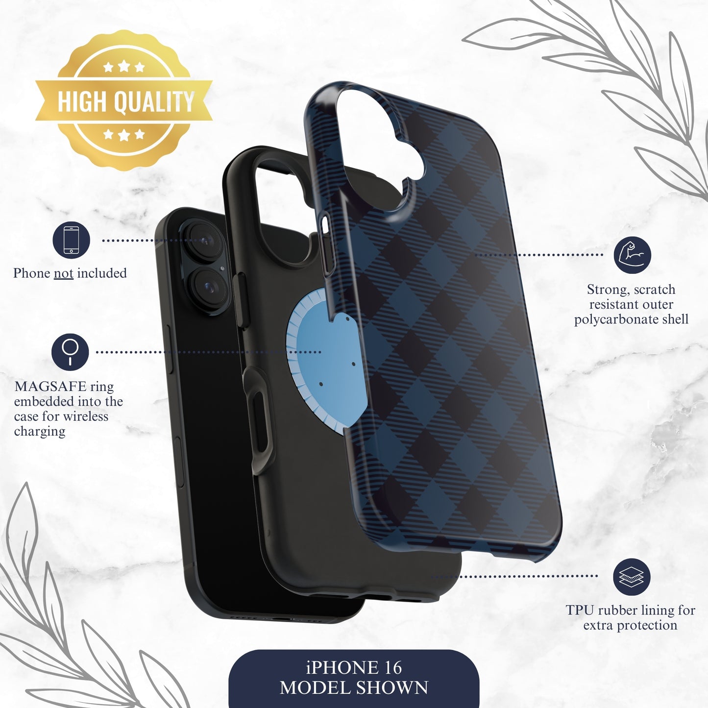 Denim Jeans - Magsafe iPhone Case Phone Case-aesthetic phone case-shockproof phone case-cute phone case-designer phone case-elegant phone case-luxury phone case-phone accessories-fashion accessory