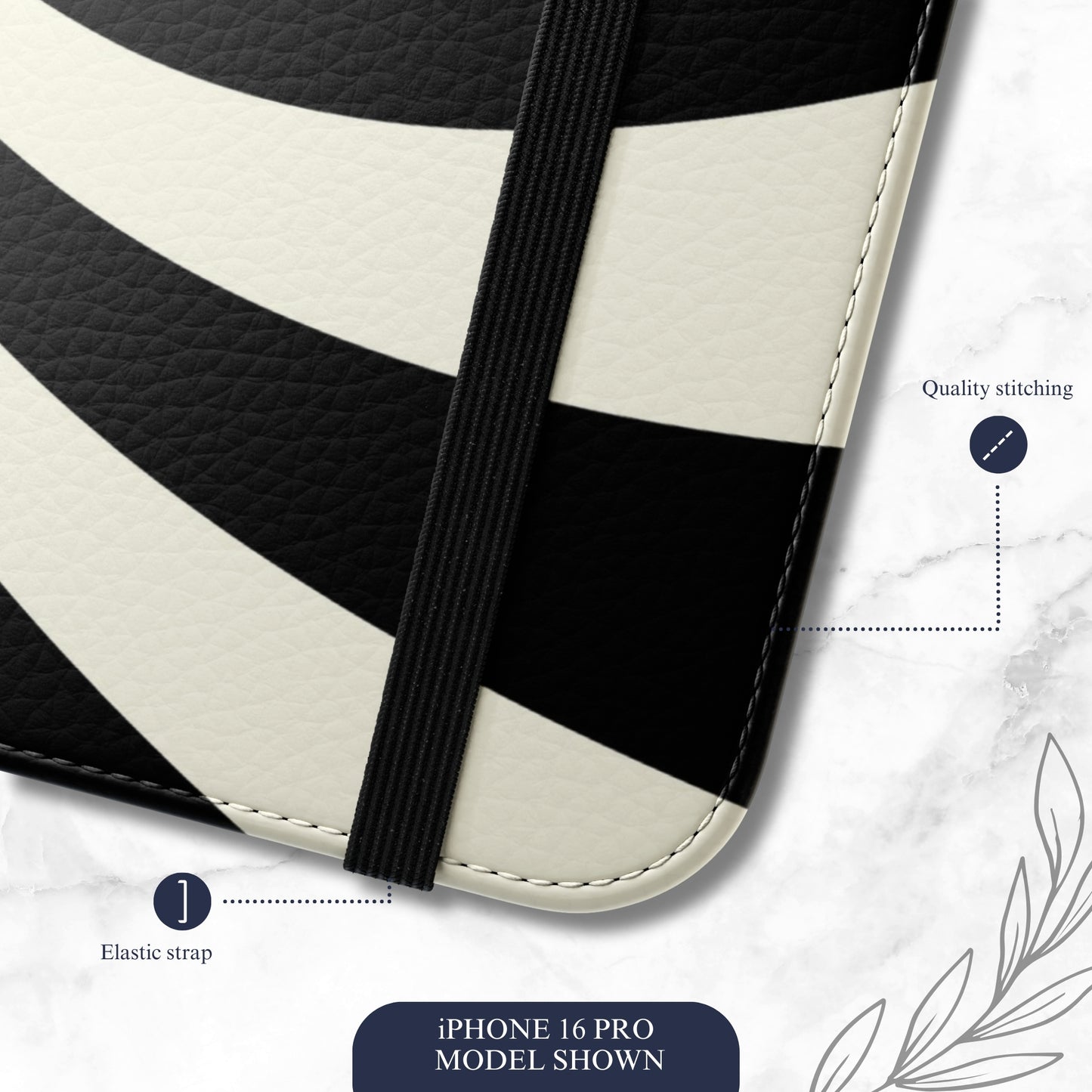 Eternal Loop - iPhone Flip Case Wallet, Leather Folio Case Phone Case-aesthetic phone case-shockproof phone case-cute phone case-designer phone case-elegant phone case-luxury phone case-phone accessories-fashion accessory