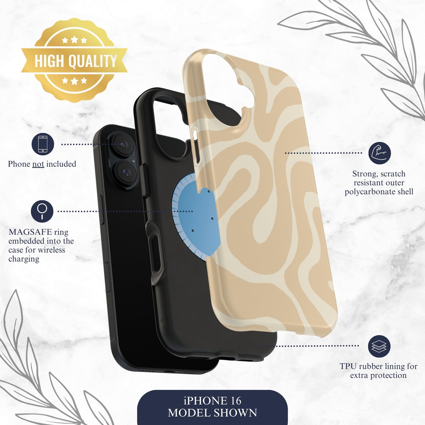 Caramel Twist - Magsafe iPhone Case Phone Case-aesthetic phone case-shockproof phone case-cute phone case-designer phone case-elegant phone case-luxury phone case-phone accessories-fashion accessory