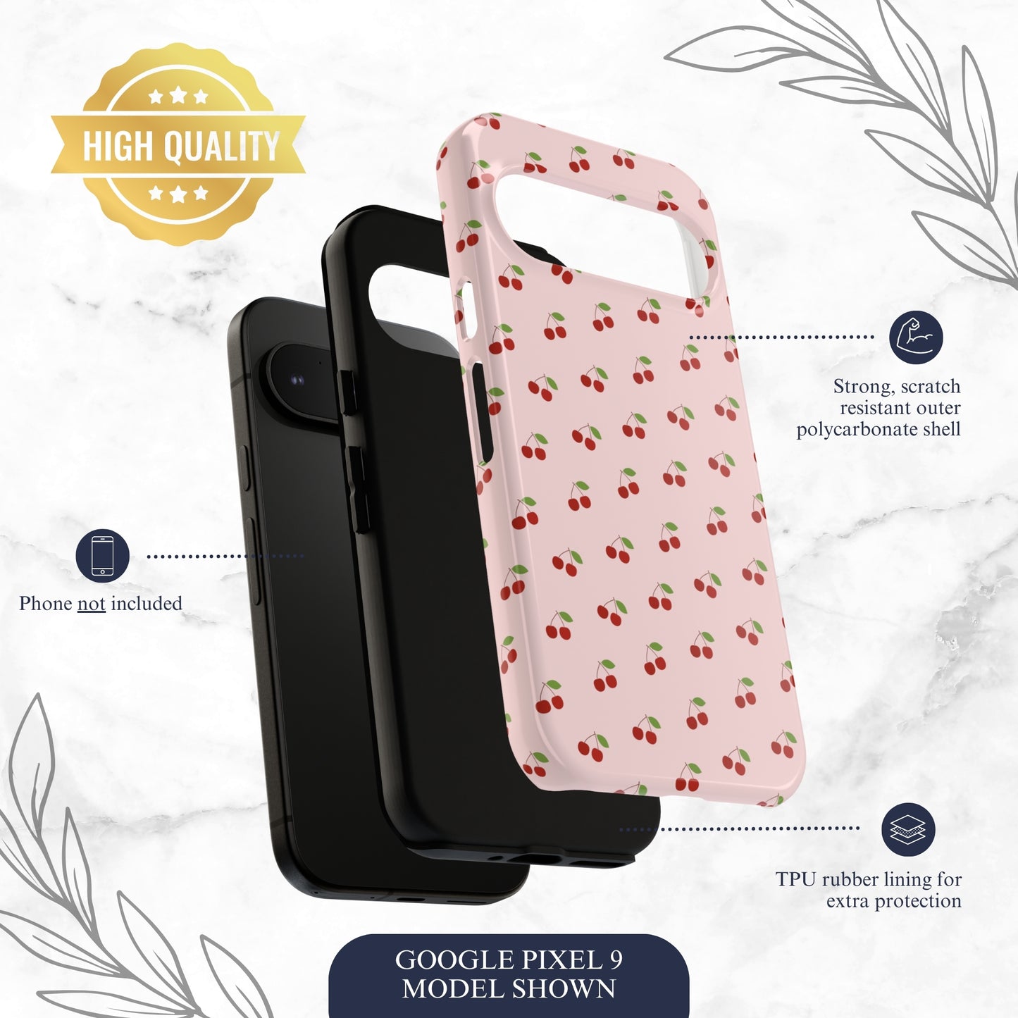 Cherry Crush - Google Pixel Case Phone Case-aesthetic phone case-shockproof phone case-cute phone case-designer phone case-elegant phone case-luxury phone case-phone accessories-fashion accessory