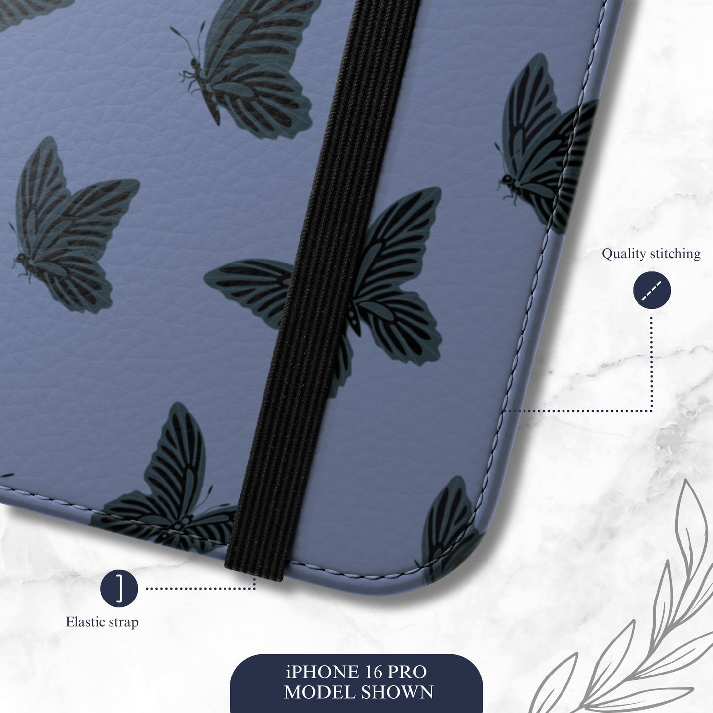 After Dark - iPhone Flip Case Wallet, Leather Folio Case Phone Case-aesthetic phone case-shockproof phone case-cute phone case-designer phone case-elegant phone case-luxury phone case-phone accessories-fashion accessory