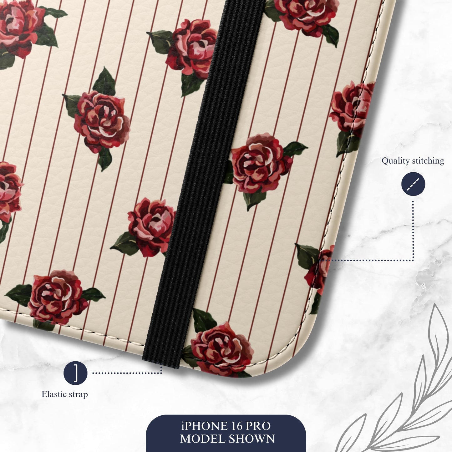 Afternoon Affair - iPhone Flip Case Wallet, Leather Folio Case Phone Case-aesthetic phone case-shockproof phone case-cute phone case-designer phone case-elegant phone case-luxury phone case-phone accessories-fashion accessory