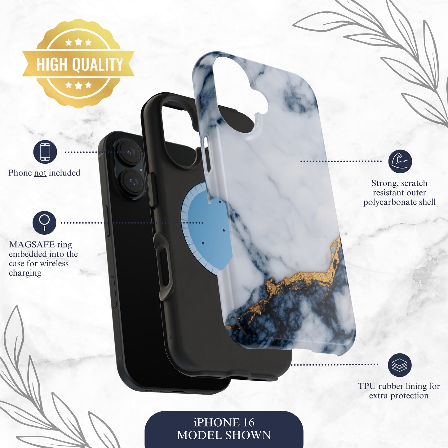Azure Alloy - Magsafe iPhone Case Phone Case-aesthetic phone case-shockproof phone case-cute phone case-designer phone case-elegant phone case-luxury phone case-phone accessories-fashion accessory