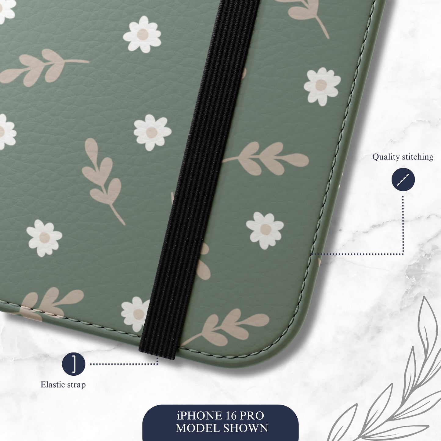 Sage - iPhone Flip Case Wallet, Leather Folio Case Phone Case-aesthetic phone case-shockproof phone case-cute phone case-designer phone case-elegant phone case-luxury phone case-phone accessories-fashion accessory