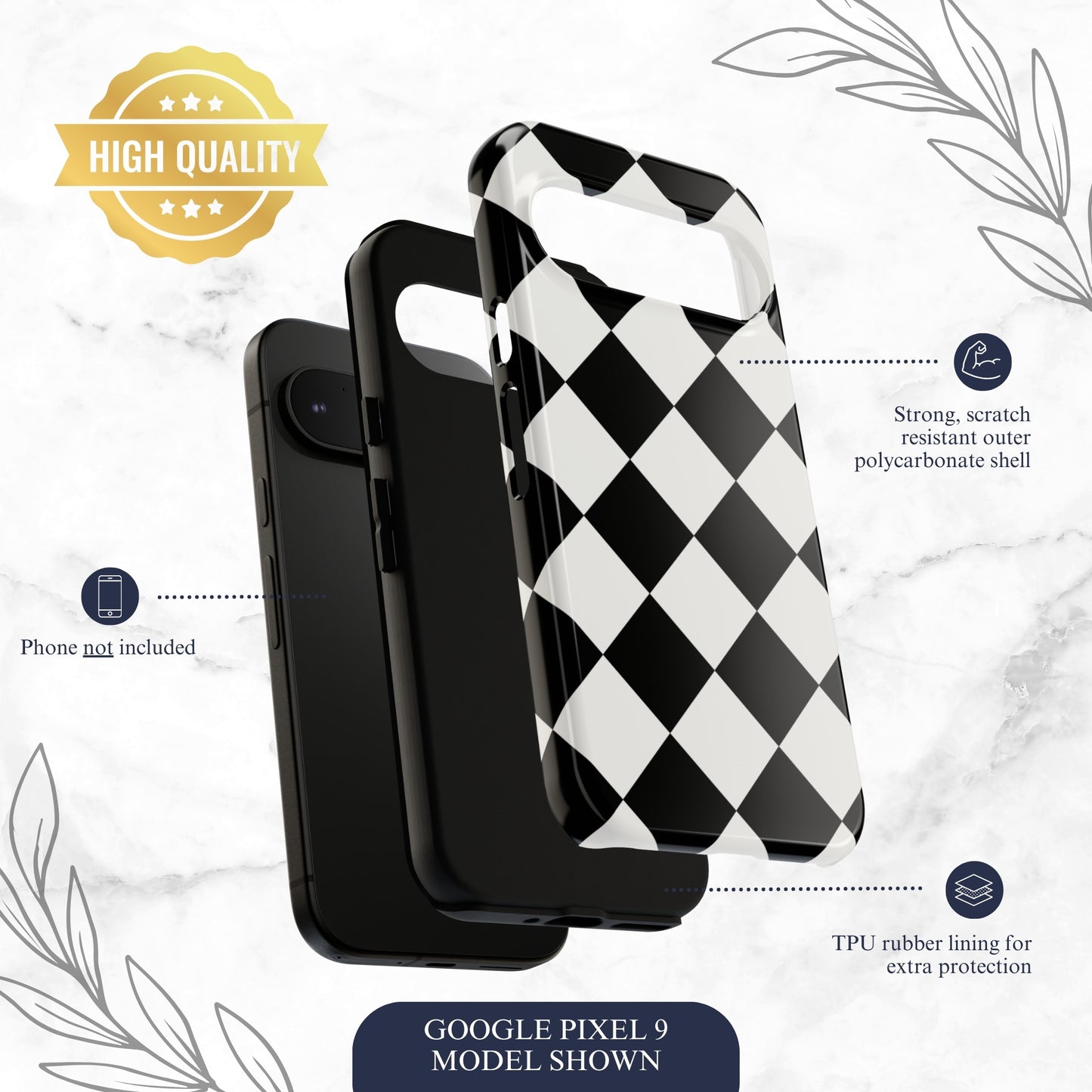 High Society - Google Pixel Case Phone Case-aesthetic phone case-shockproof phone case-cute phone case-designer phone case-elegant phone case-luxury phone case-phone accessories-fashion accessory