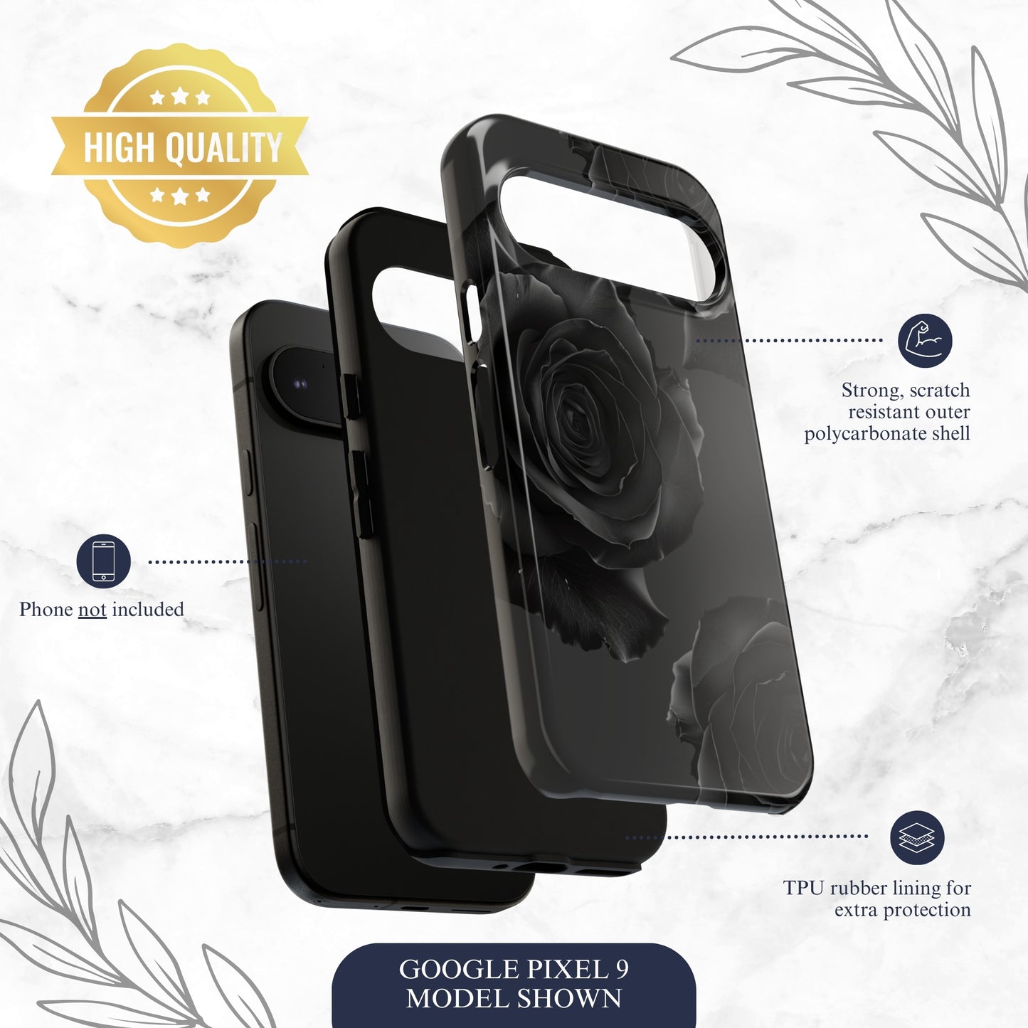 Dark Mystery - Google Pixel Case Phone Case-aesthetic phone case-shockproof phone case-cute phone case-designer phone case-elegant phone case-luxury phone case-phone accessories-fashion accessory