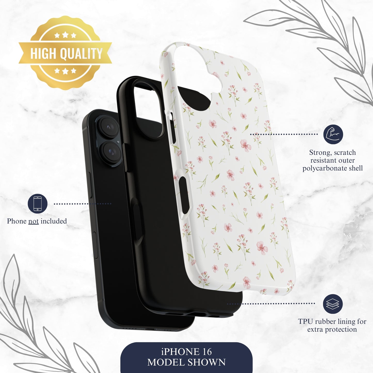 Gentle Wish - iPhone Case Phone Case-aesthetic phone case-shockproof phone case-cute phone case-designer phone case-elegant phone case-luxury phone case-phone accessories-fashion accessory