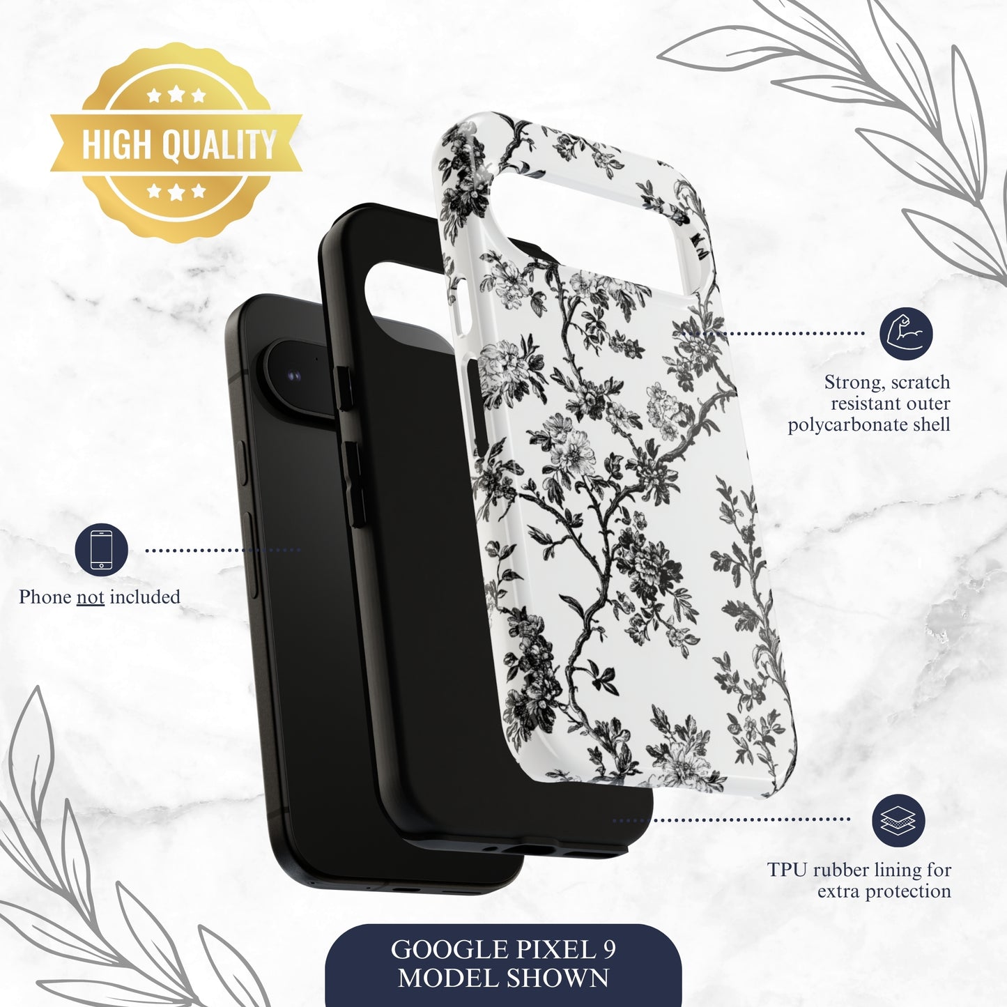 Adorned Toile - Google Pixel Case Phone Case-aesthetic phone case-shockproof phone case-cute phone case-designer phone case-elegant phone case-luxury phone case-phone accessories-fashion accessory