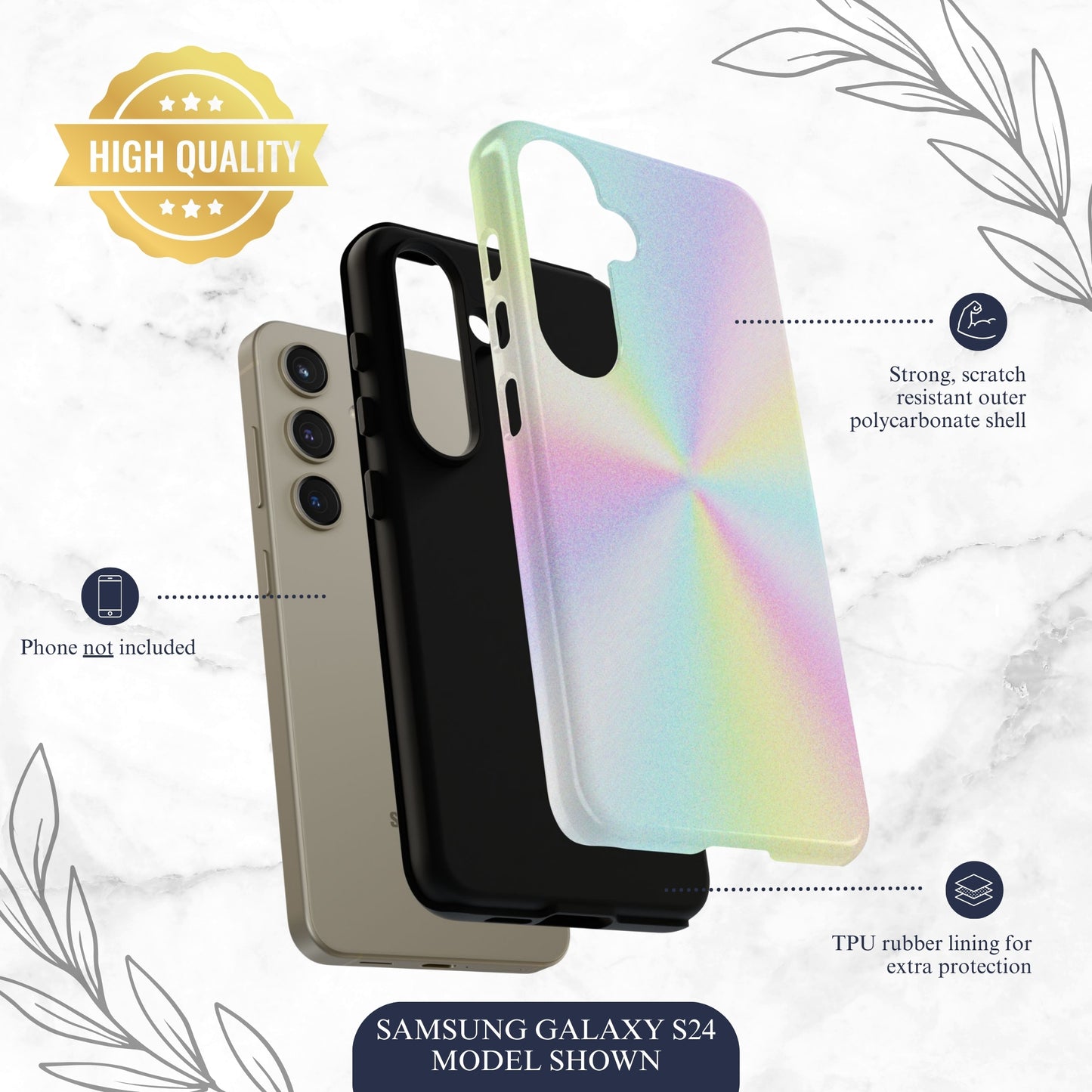 Rainbow Prism - Samsung Galaxy Case Phone Case-aesthetic phone case-shockproof phone case-cute phone case-designer phone case-elegant phone case-luxury phone case-phone accessories-fashion accessory