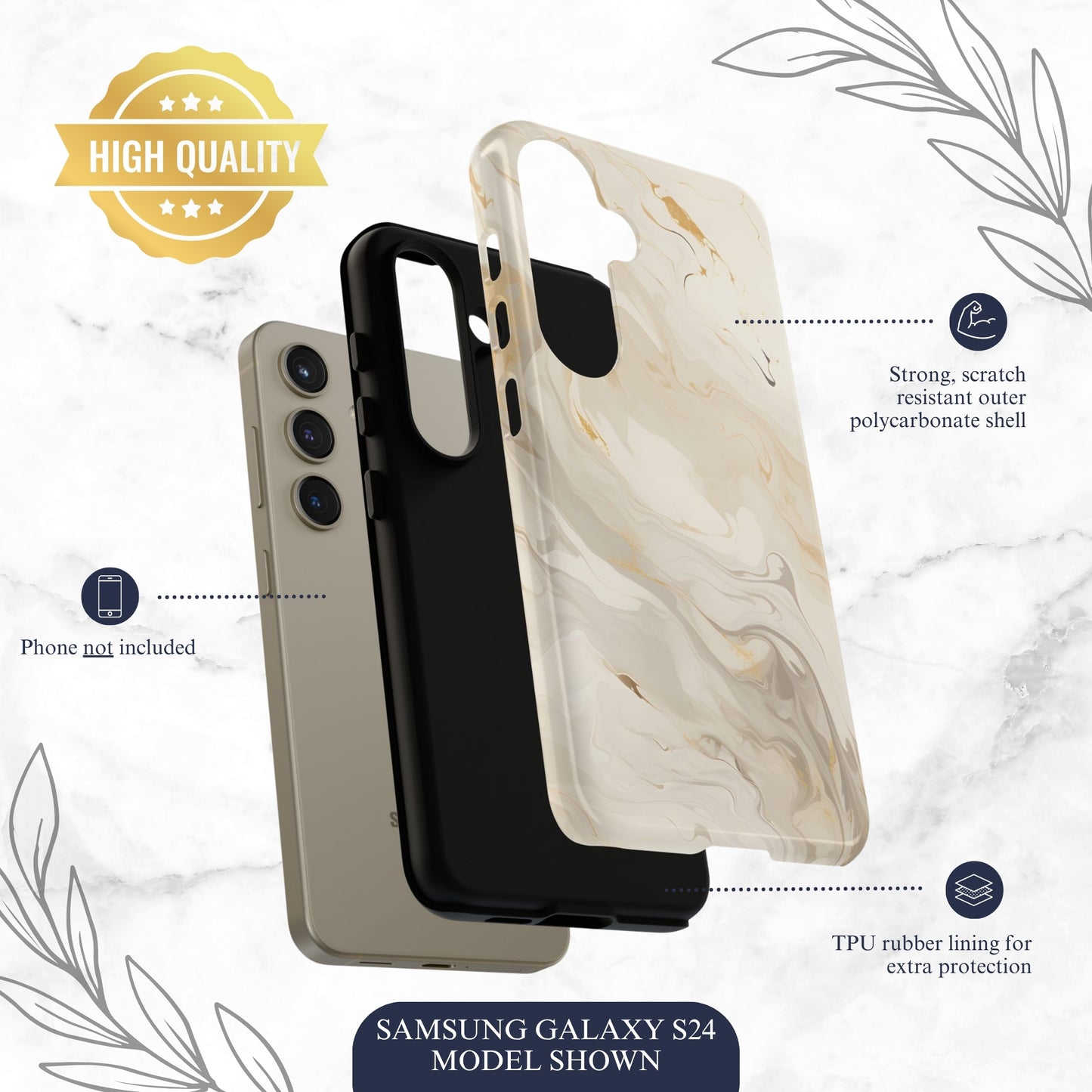 Double Cream - Samsung Galaxy Case Phone Case-aesthetic phone case-shockproof phone case-cute phone case-designer phone case-elegant phone case-luxury phone case-phone accessories-fashion accessory