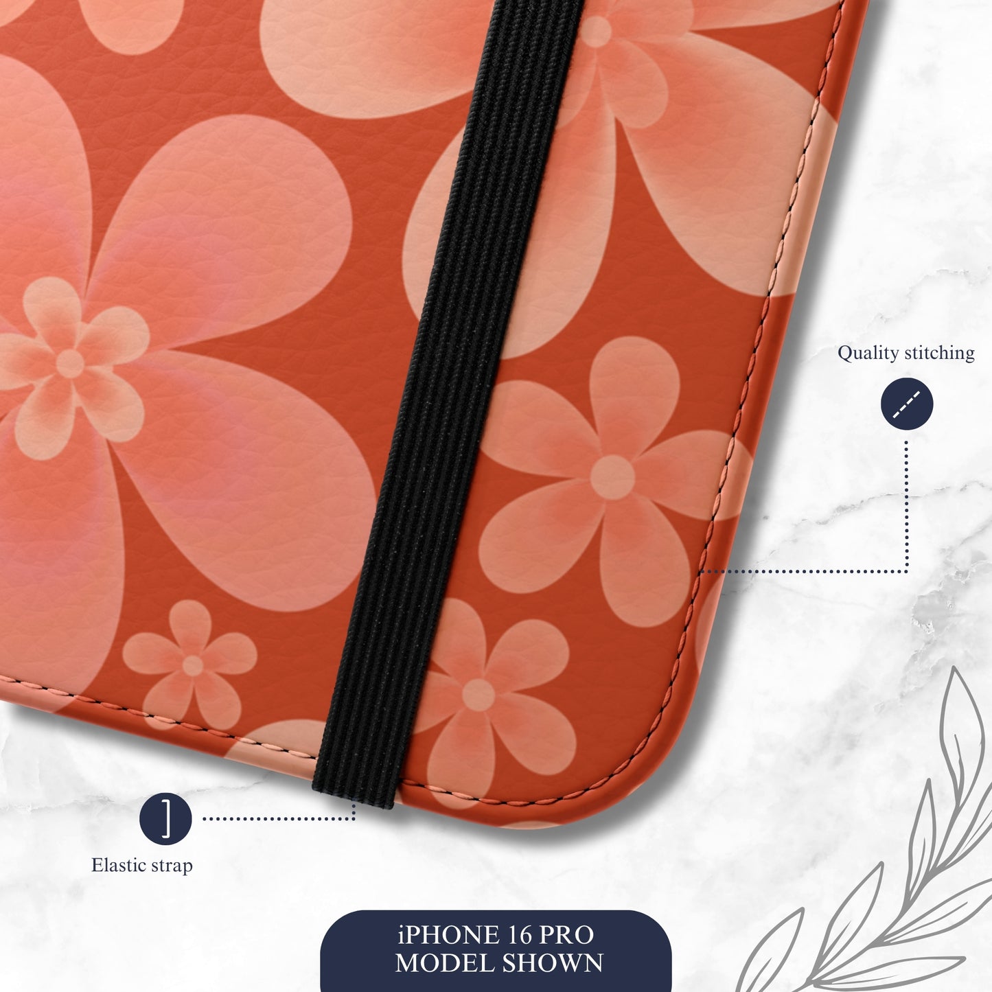 Heatwave - iPhone Flip Case Wallet, Leather Folio Case Phone Case-aesthetic phone case-shockproof phone case-cute phone case-designer phone case-elegant phone case-luxury phone case-phone accessories-fashion accessory