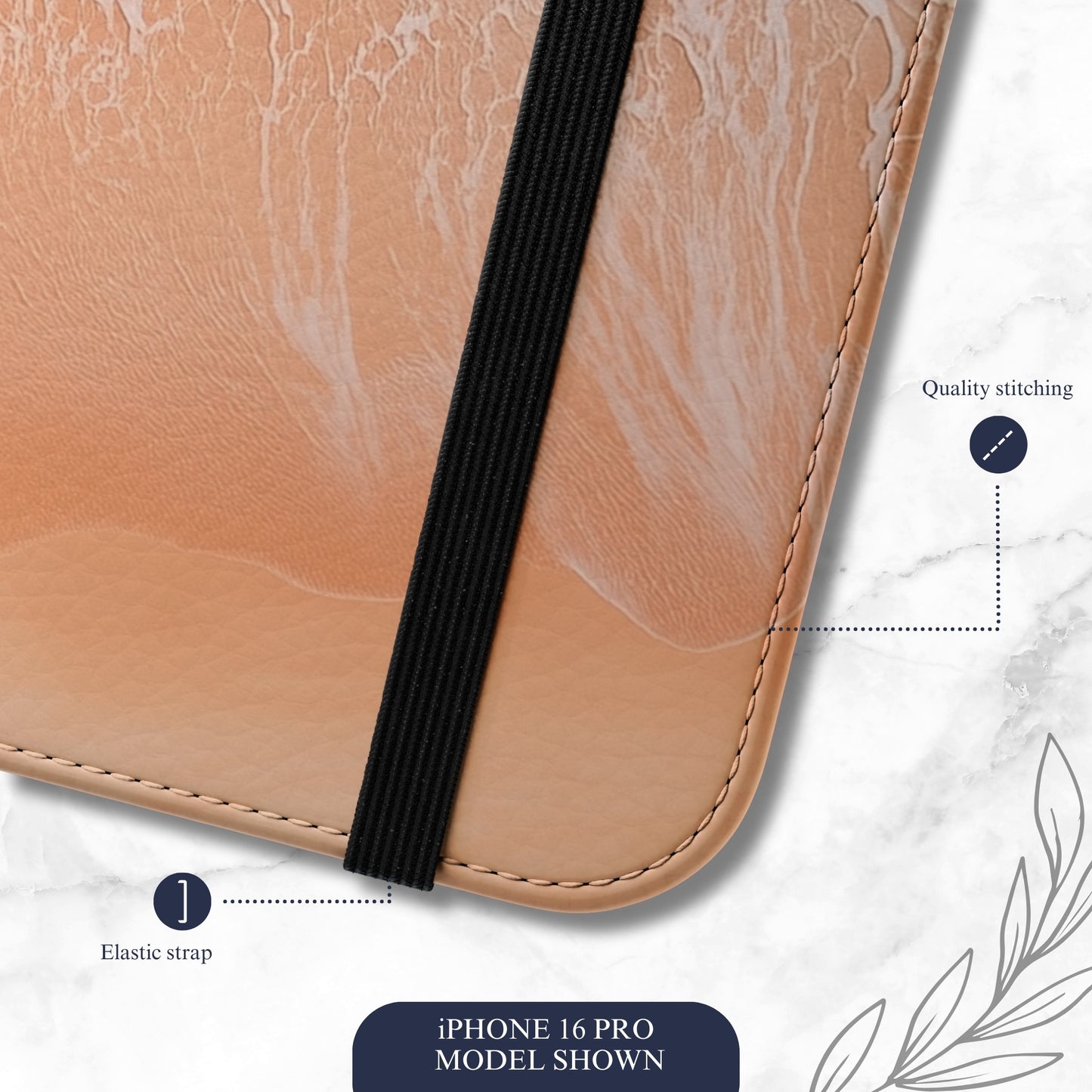Tide - iPhone Flip Case Wallet, Leather Folio Case Phone Case-aesthetic phone case-shockproof phone case-cute phone case-designer phone case-elegant phone case-luxury phone case-phone accessories-fashion accessory