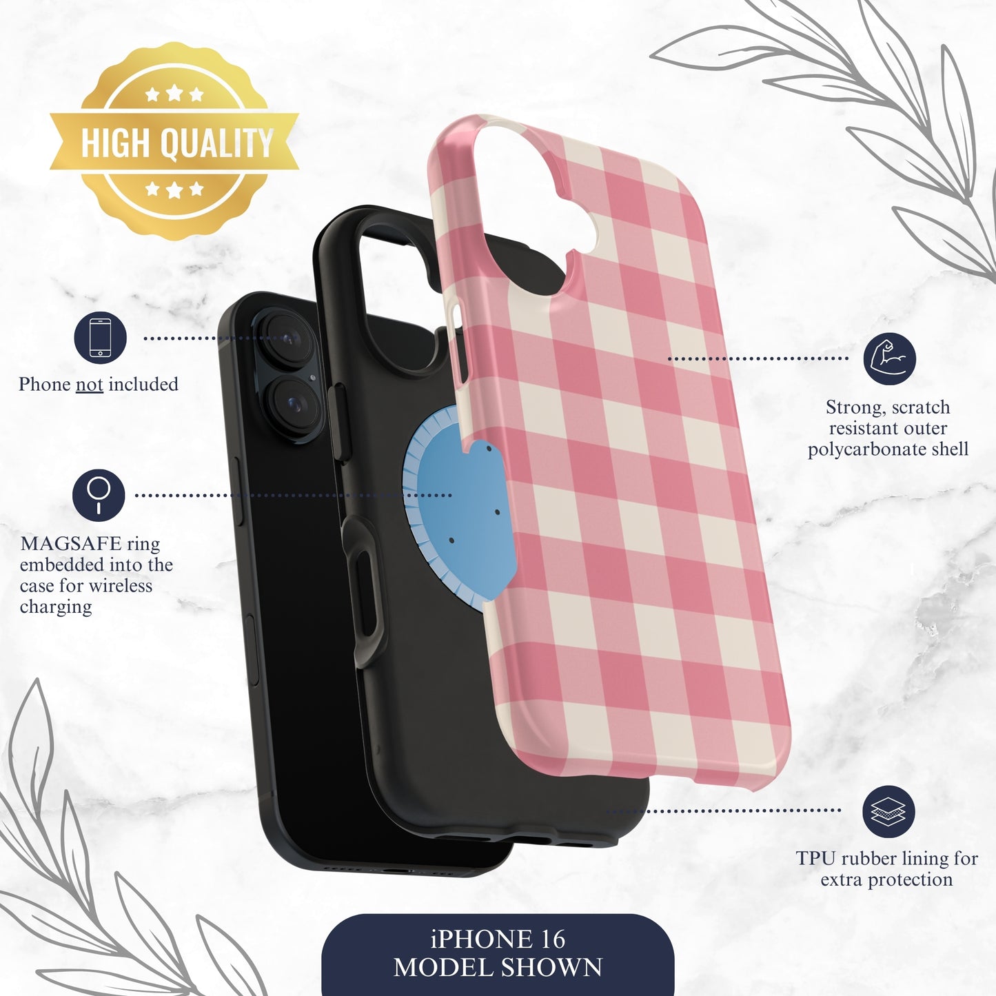 Pretty Pink - Magsafe iPhone Case Phone Case-aesthetic phone case-shockproof phone case-cute phone case-designer phone case-elegant phone case-luxury phone case-phone accessories-fashion accessory