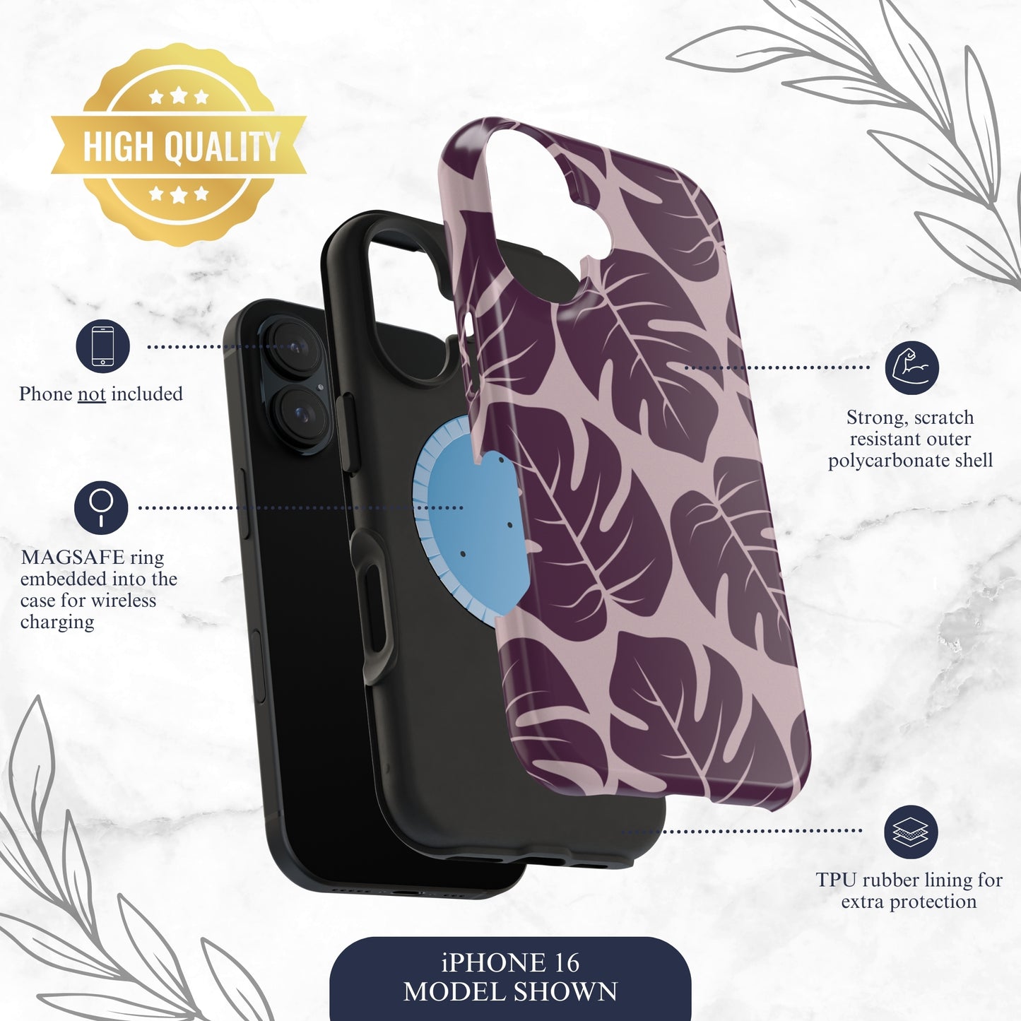 Lilac Wild - Magsafe iPhone Case Phone Case-aesthetic phone case-shockproof phone case-cute phone case-designer phone case-elegant phone case-luxury phone case-phone accessories-fashion accessory