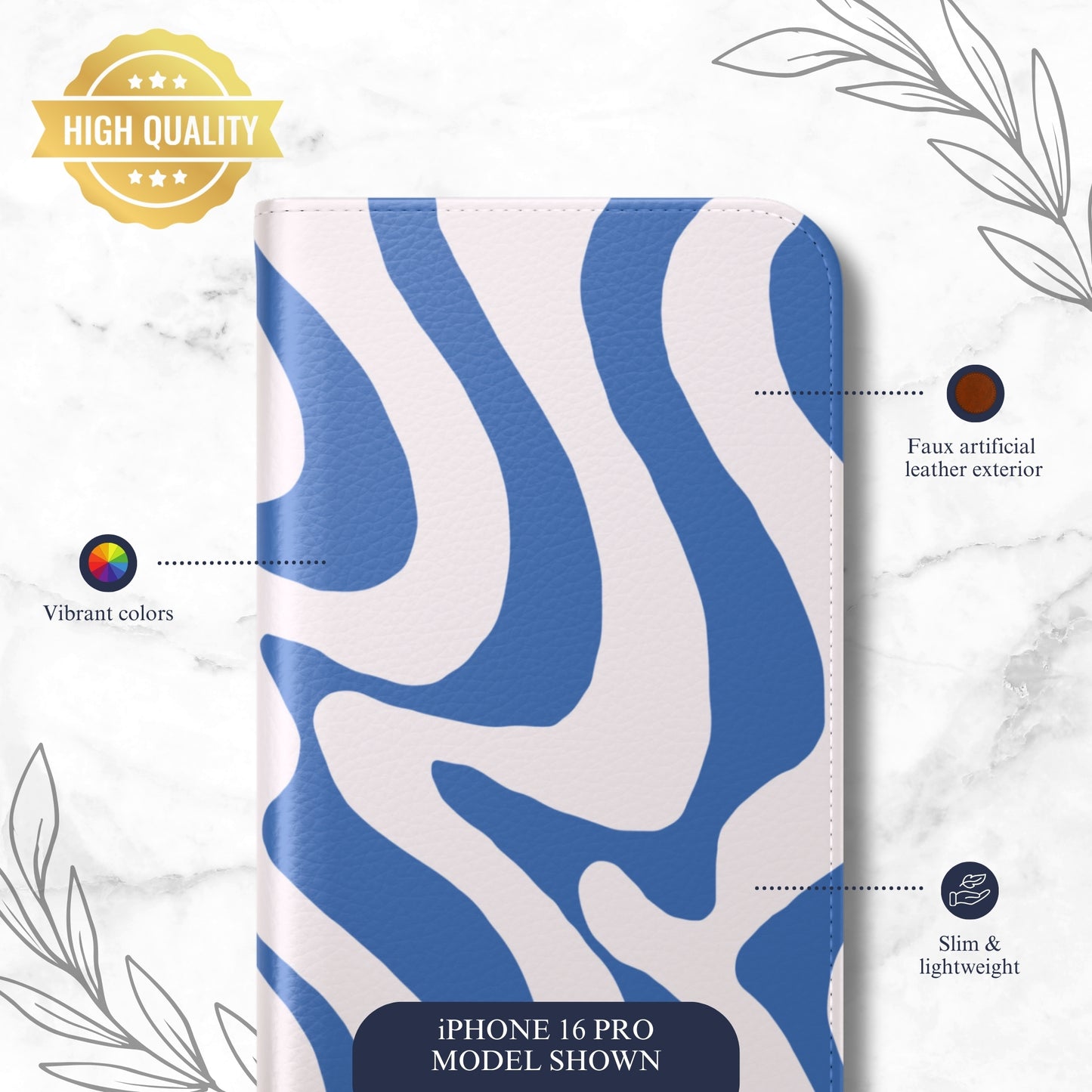Wave Rider - iPhone Flip Case Wallet, Leather Folio Case Phone Case-aesthetic phone case-shockproof phone case-cute phone case-designer phone case-elegant phone case-luxury phone case-phone accessories-fashion accessory