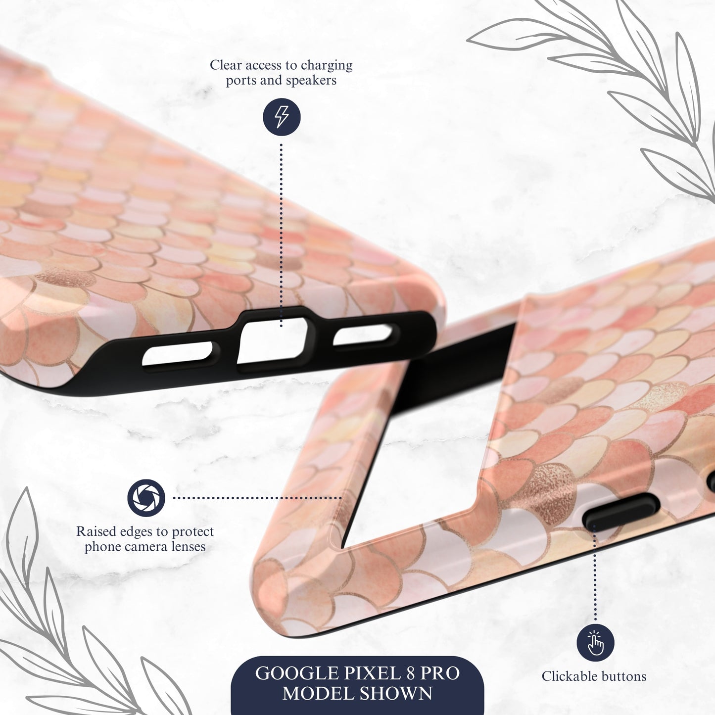 Mermaid Scales - Google Pixel Case Phone Case-aesthetic phone case-shockproof phone case-cute phone case-designer phone case-elegant phone case-luxury phone case-phone accessories-fashion accessory