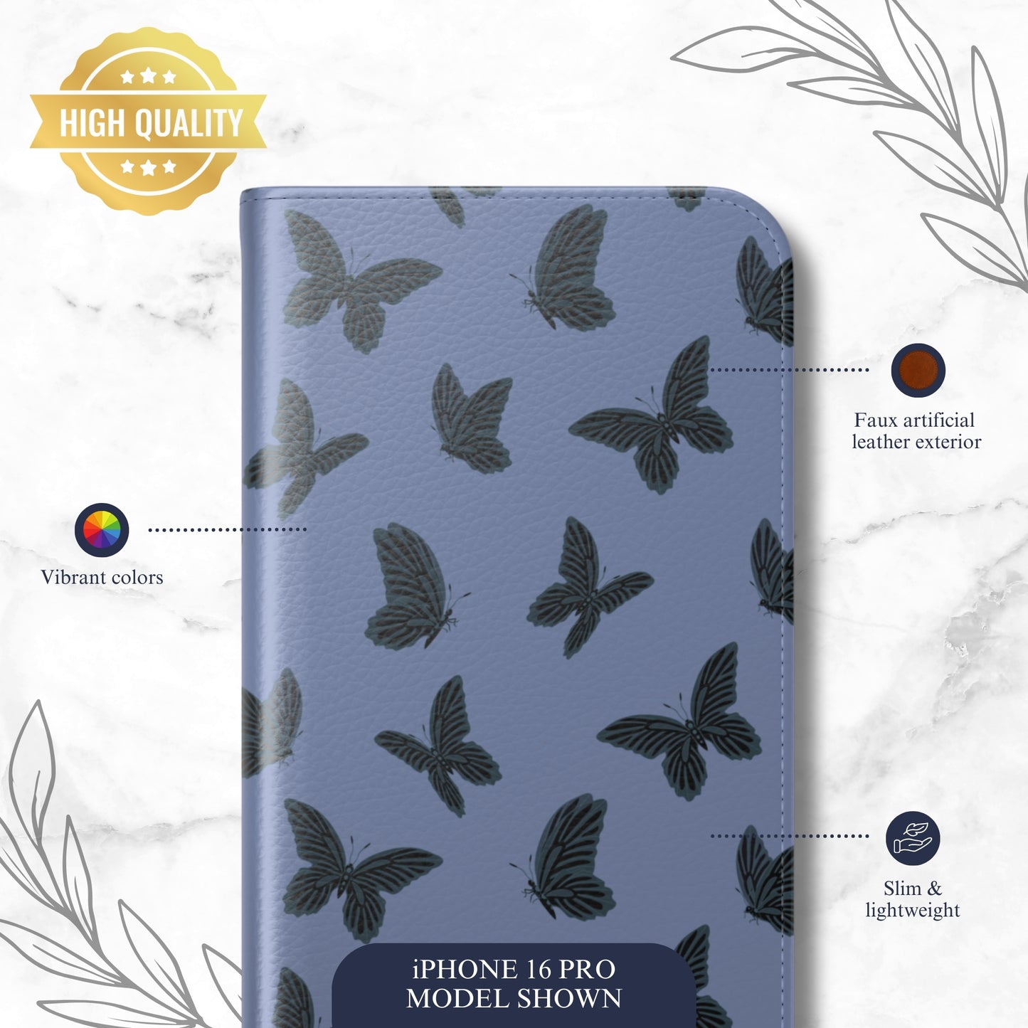 After Dark - iPhone Flip Case Wallet, Leather Folio Case Phone Case-aesthetic phone case-shockproof phone case-cute phone case-designer phone case-elegant phone case-luxury phone case-phone accessories-fashion accessory